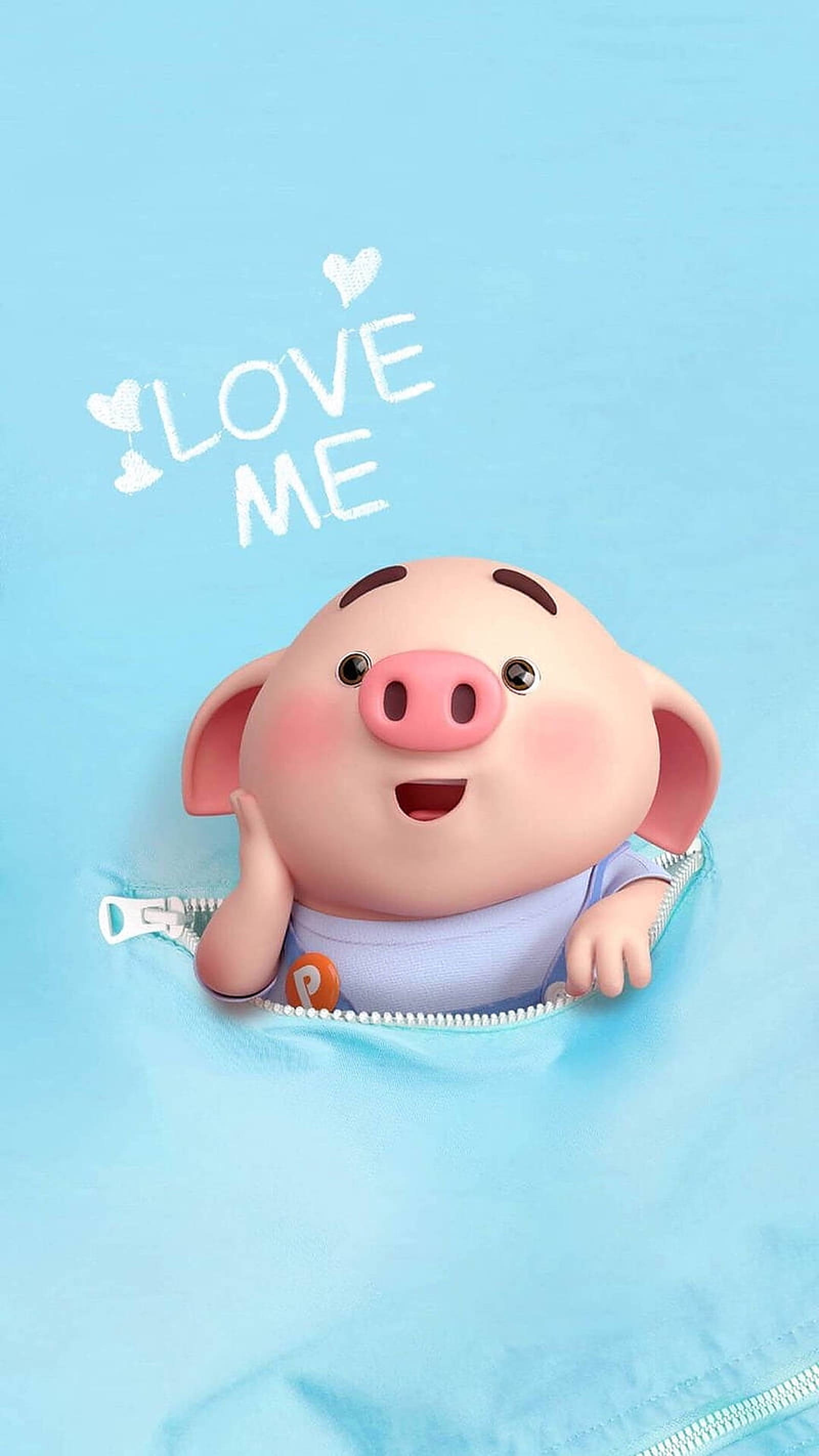 Милый поросенок Love Me Обои