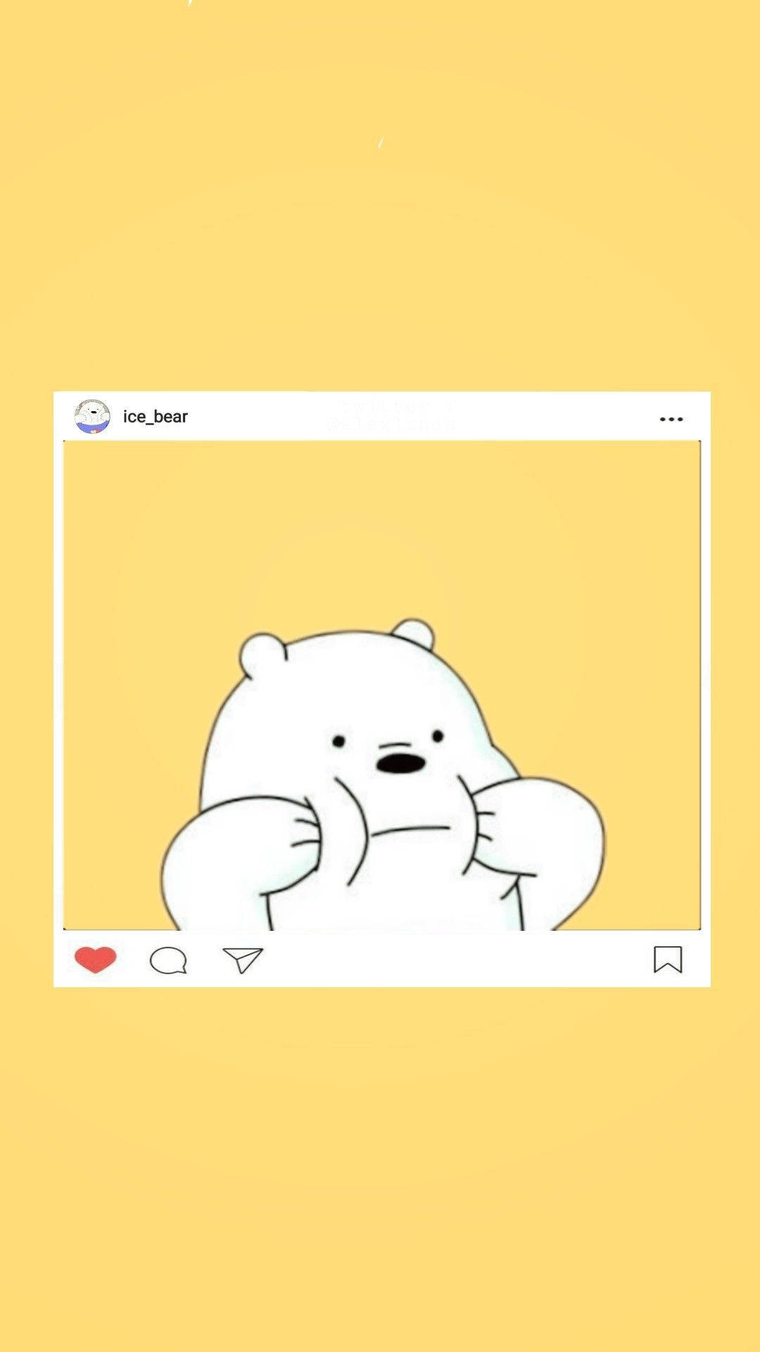 Милый пост в стиле Instagram с Медвежонком Айс Обои