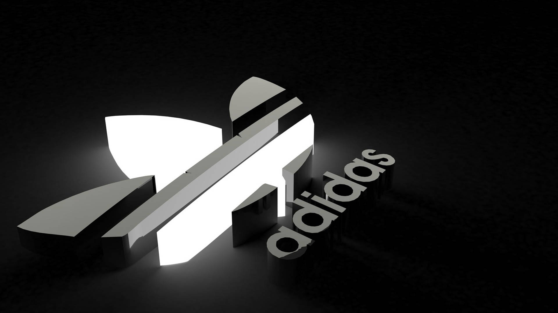 Монохромный логотип бренда Adidas Обои