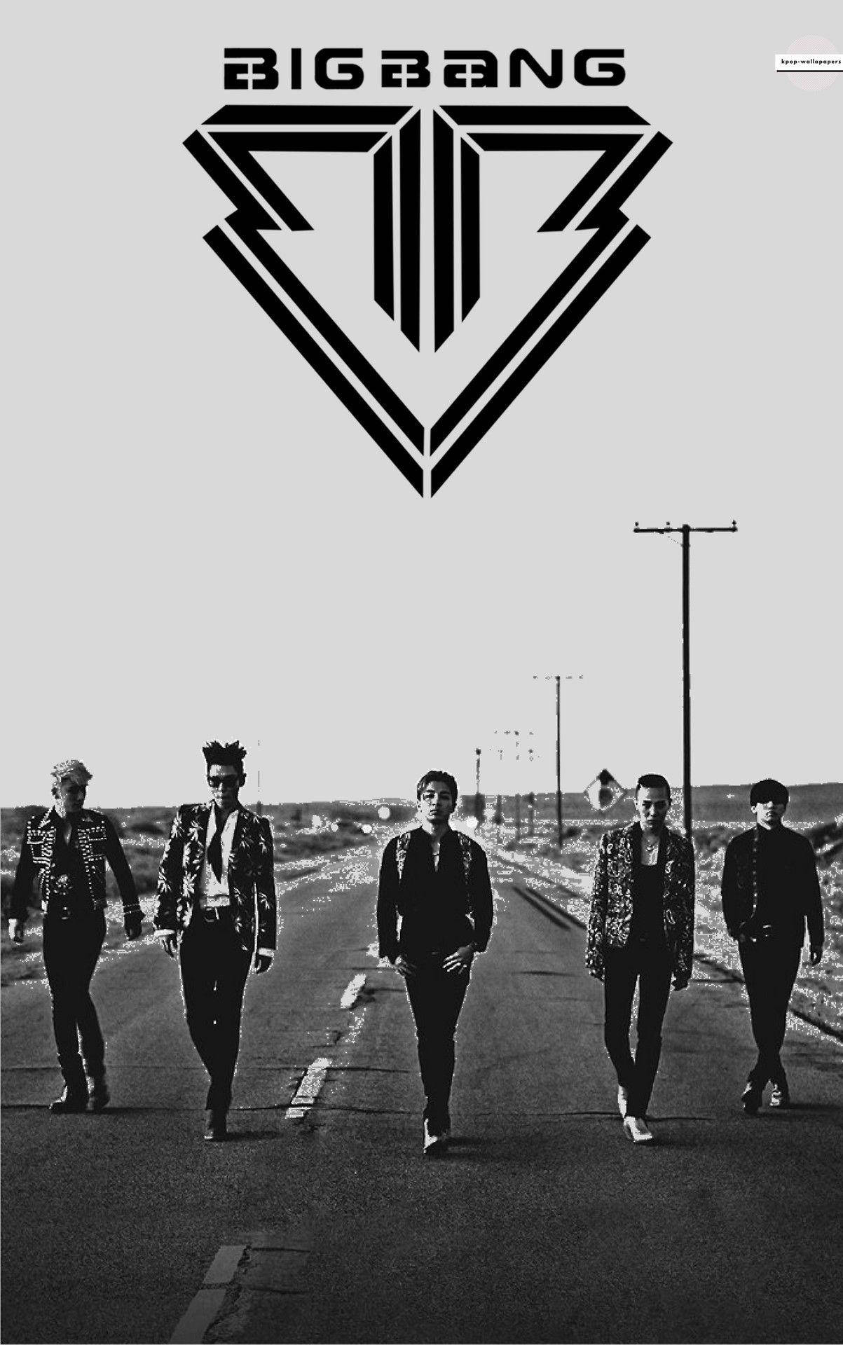 Монохромный постер Bigbang Обои