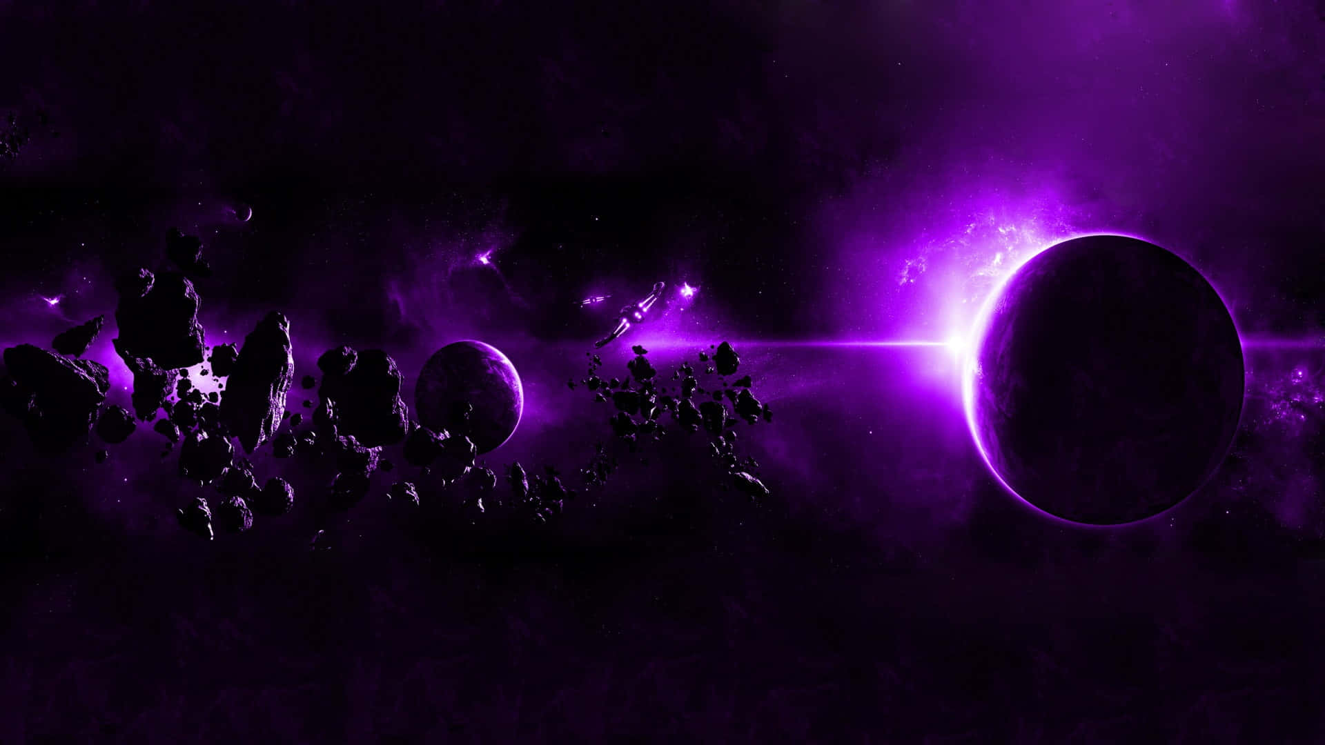 Мрачная темно-фиолетовая эстетика с оттенком тайны Обои