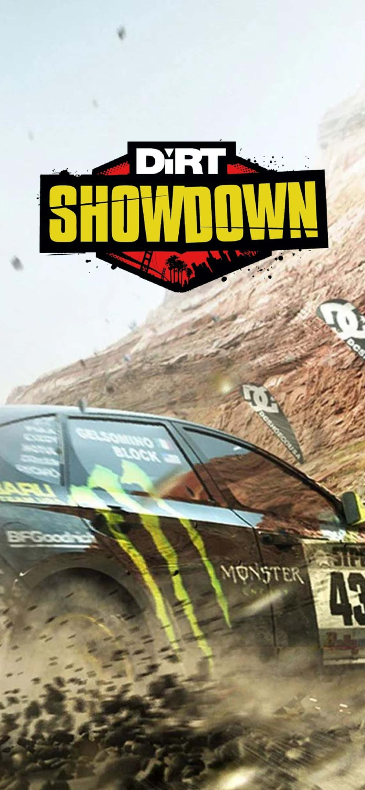 Мчитесь к финишу с Dirt Showdown на iPhone Xs Max Обои
