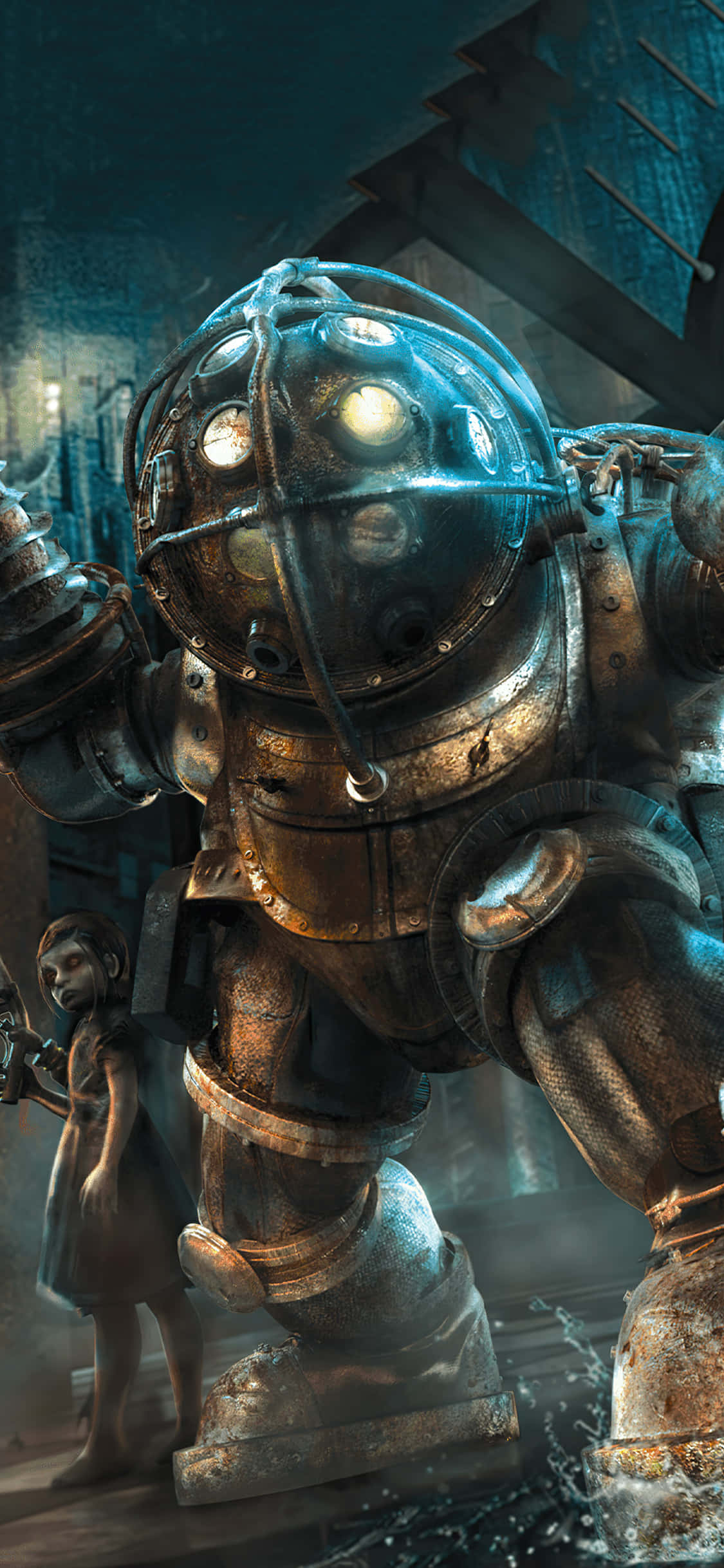 Наслаждайся графическими чудесами с 4K Bioshock на своем iPhone! Обои
