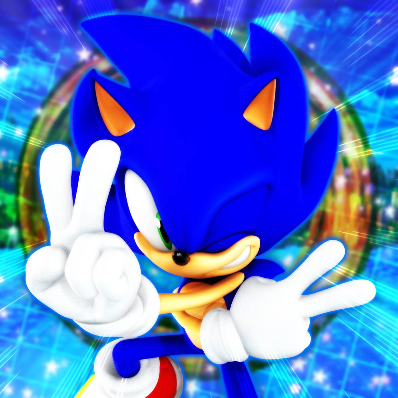Наслаждайтесь азартом Соника в Cool Sonic Обои