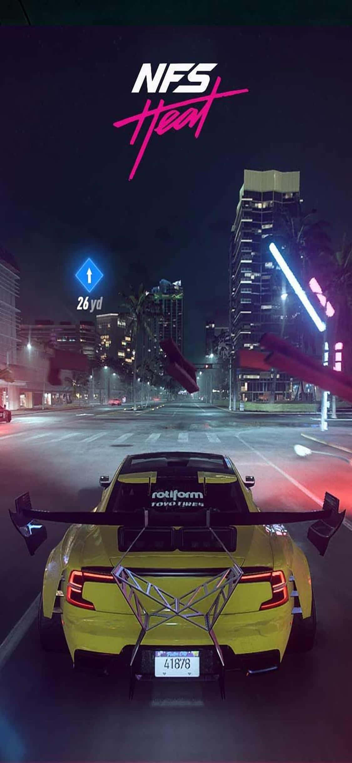 Наслаждайтесь захватывающей поездкой с Need for Speed Heat на вашем iPhone Xs Обои
