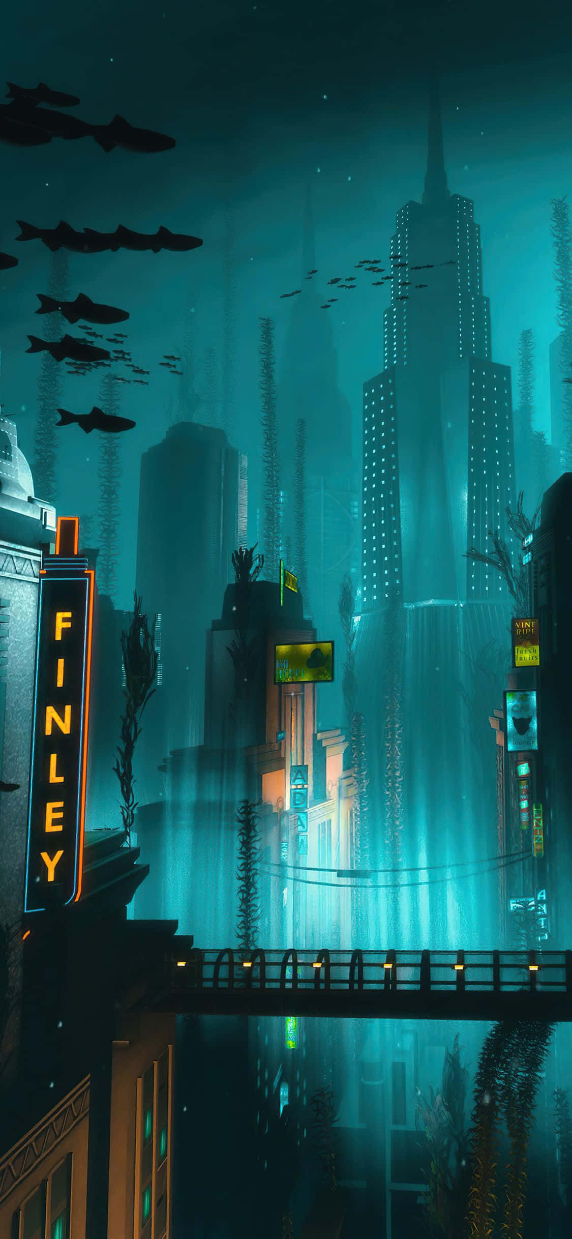 Наслаждайтесь потрясающей графикой 4K Bioshock на iPhone Обои