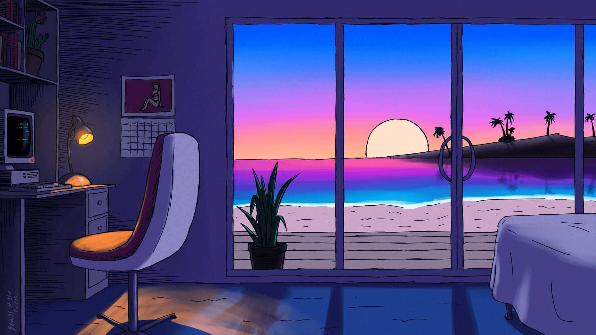 Наслаждайтесь прекрасным днём в классическом стиле с Aesthetic Retro Обои
