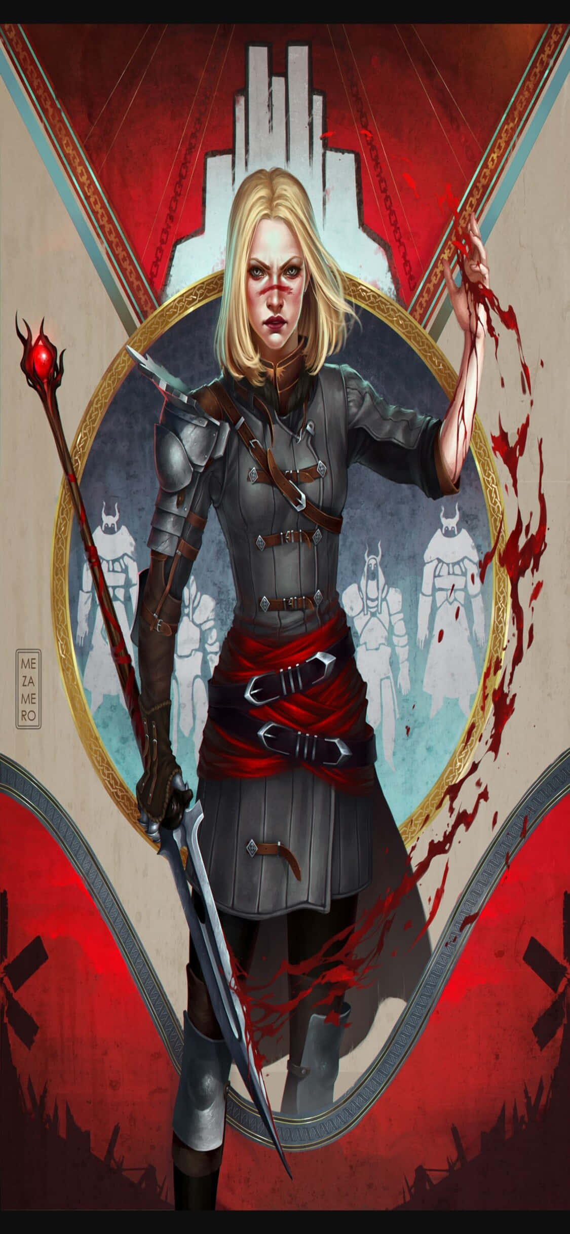 Наслаждайтесь приключениями Dragon Age, исследуя новый iPhone Xs Обои