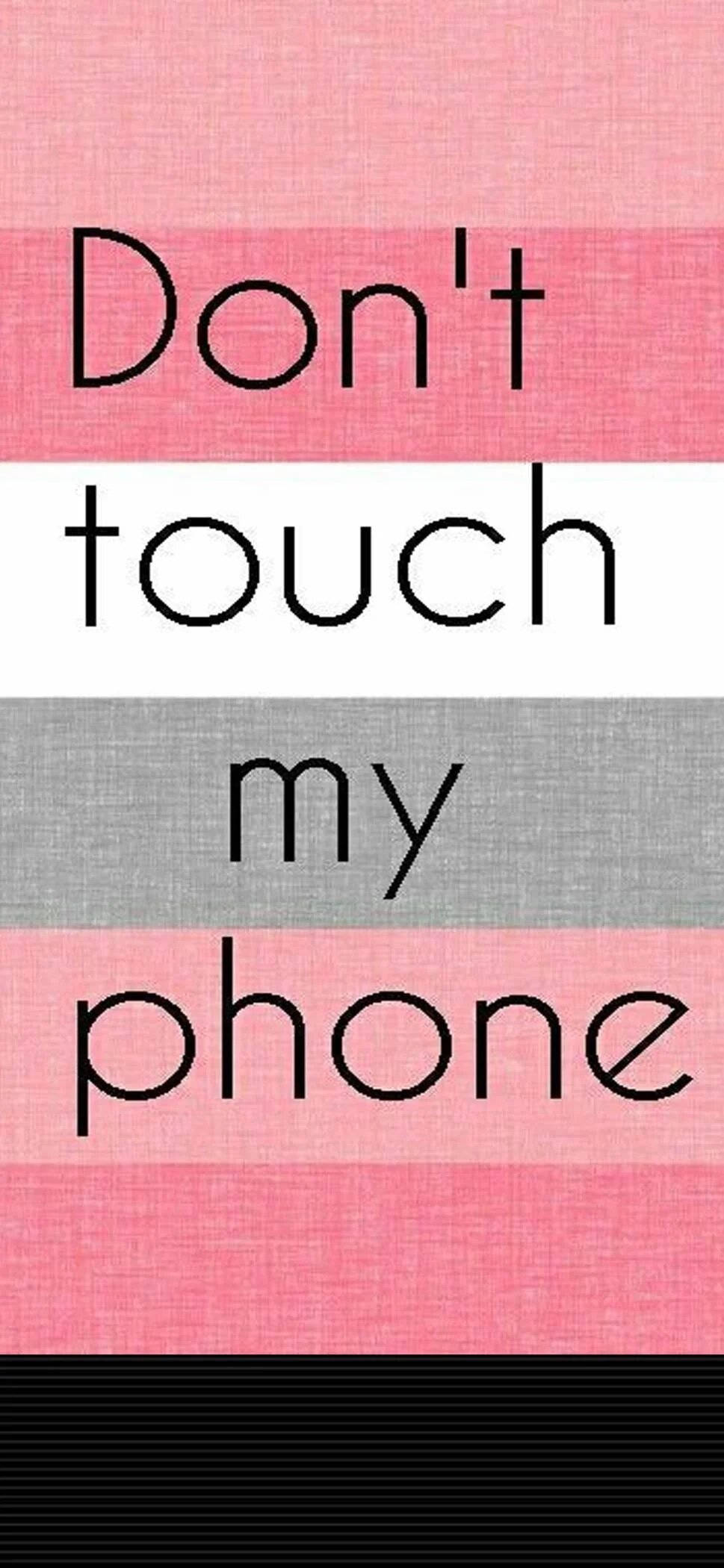 Не трогай мой телефон Розовые полоски Обои