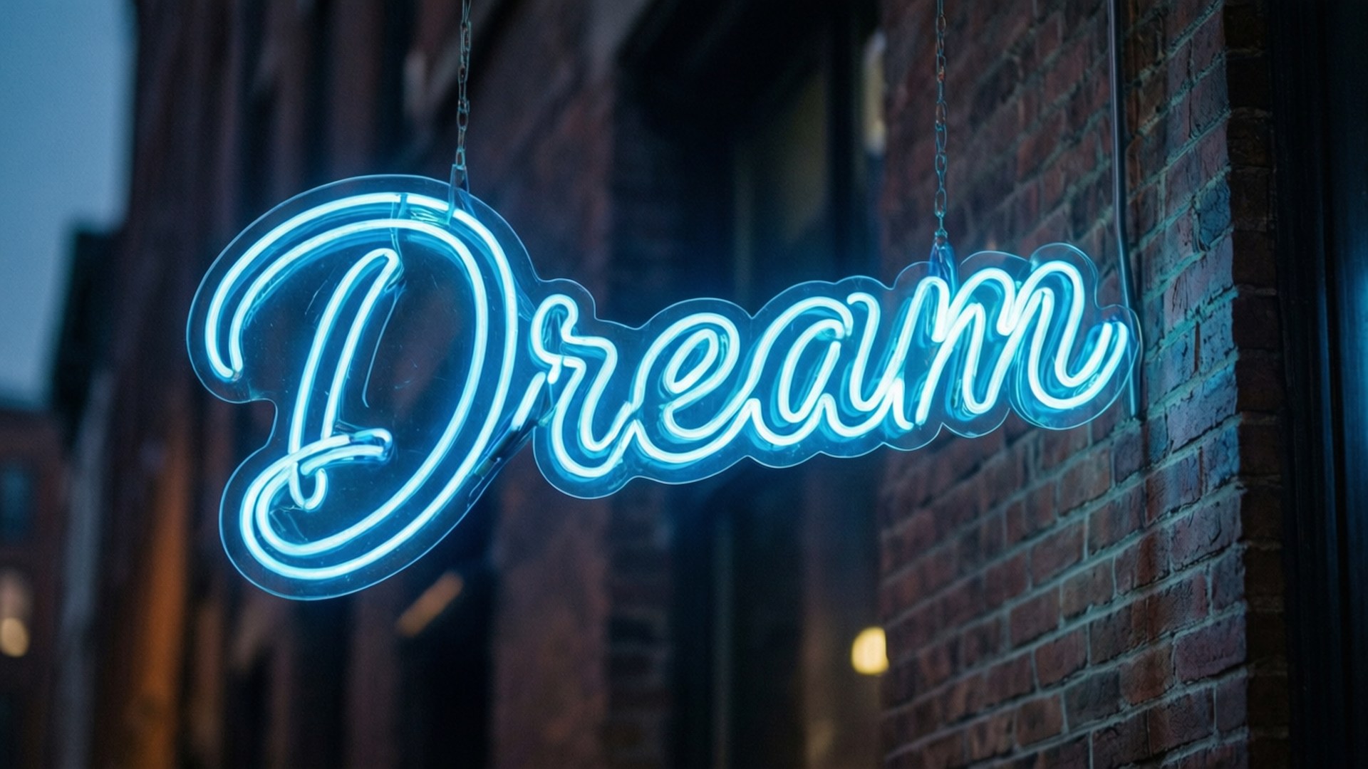 Неоновая вывеска Dream Обои