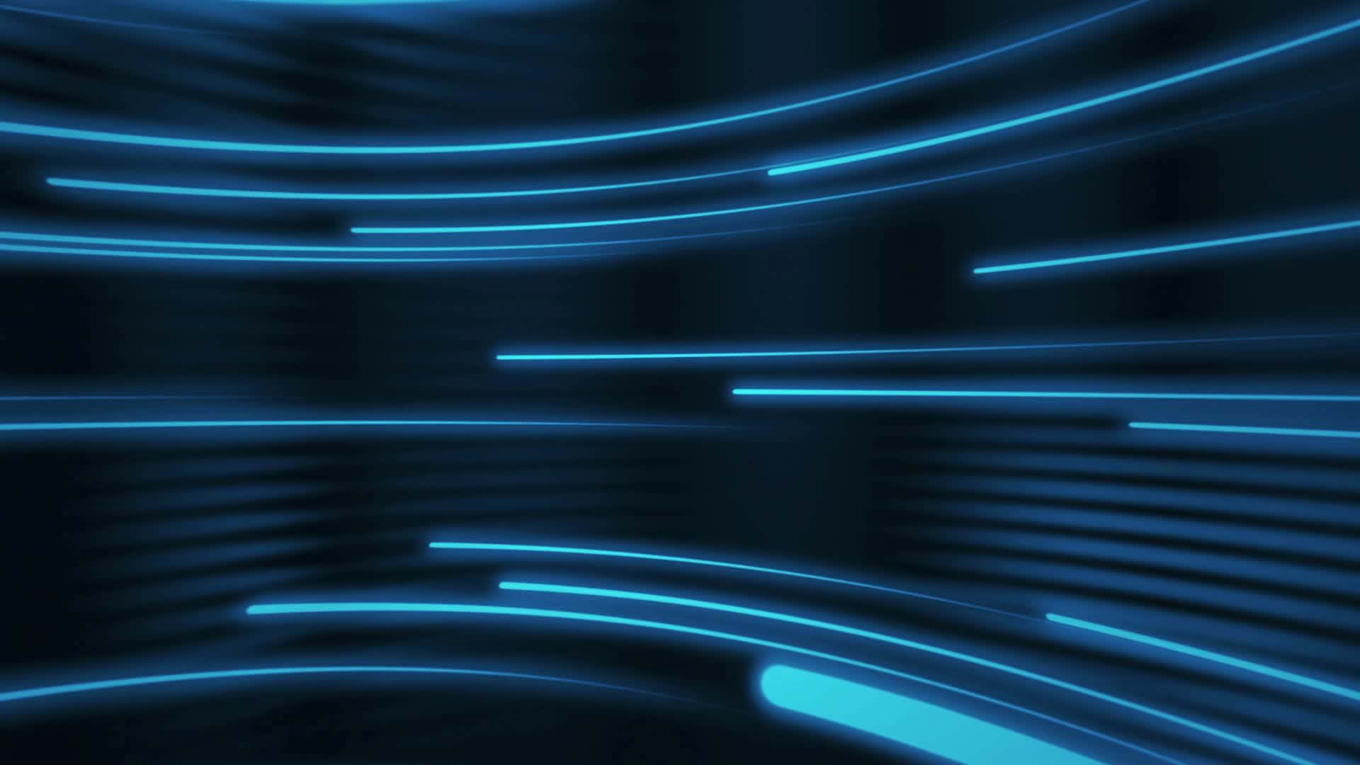Неоновая синяя абстрактная заставка Обои
