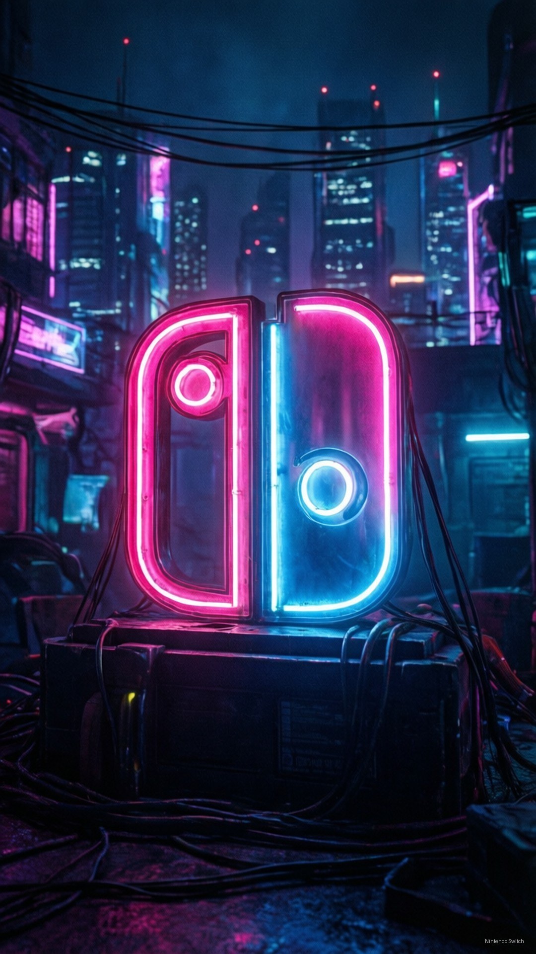 Неоновая эмблема Switch Обои