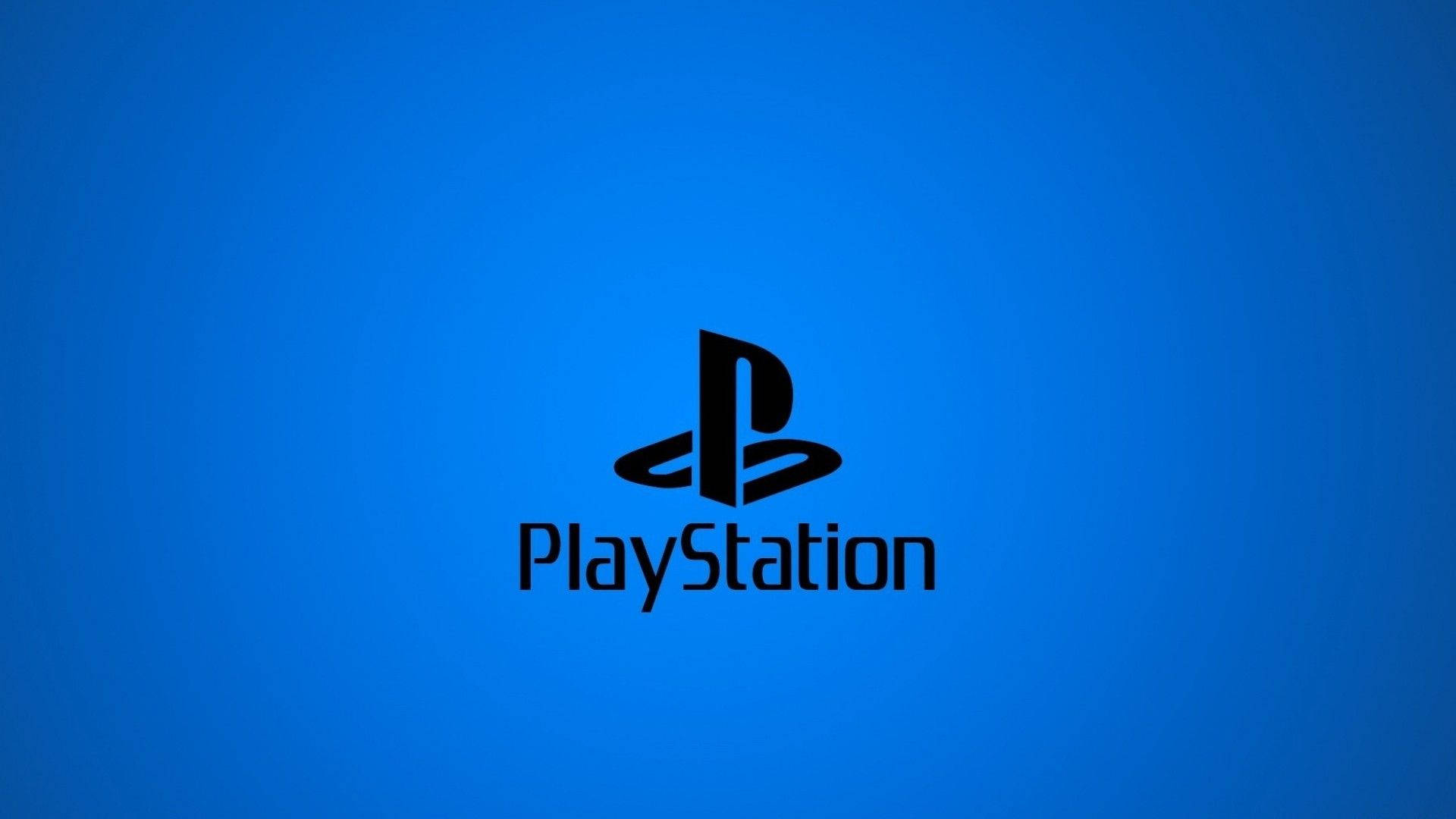 Неоновый синий логотип PS4 Обои