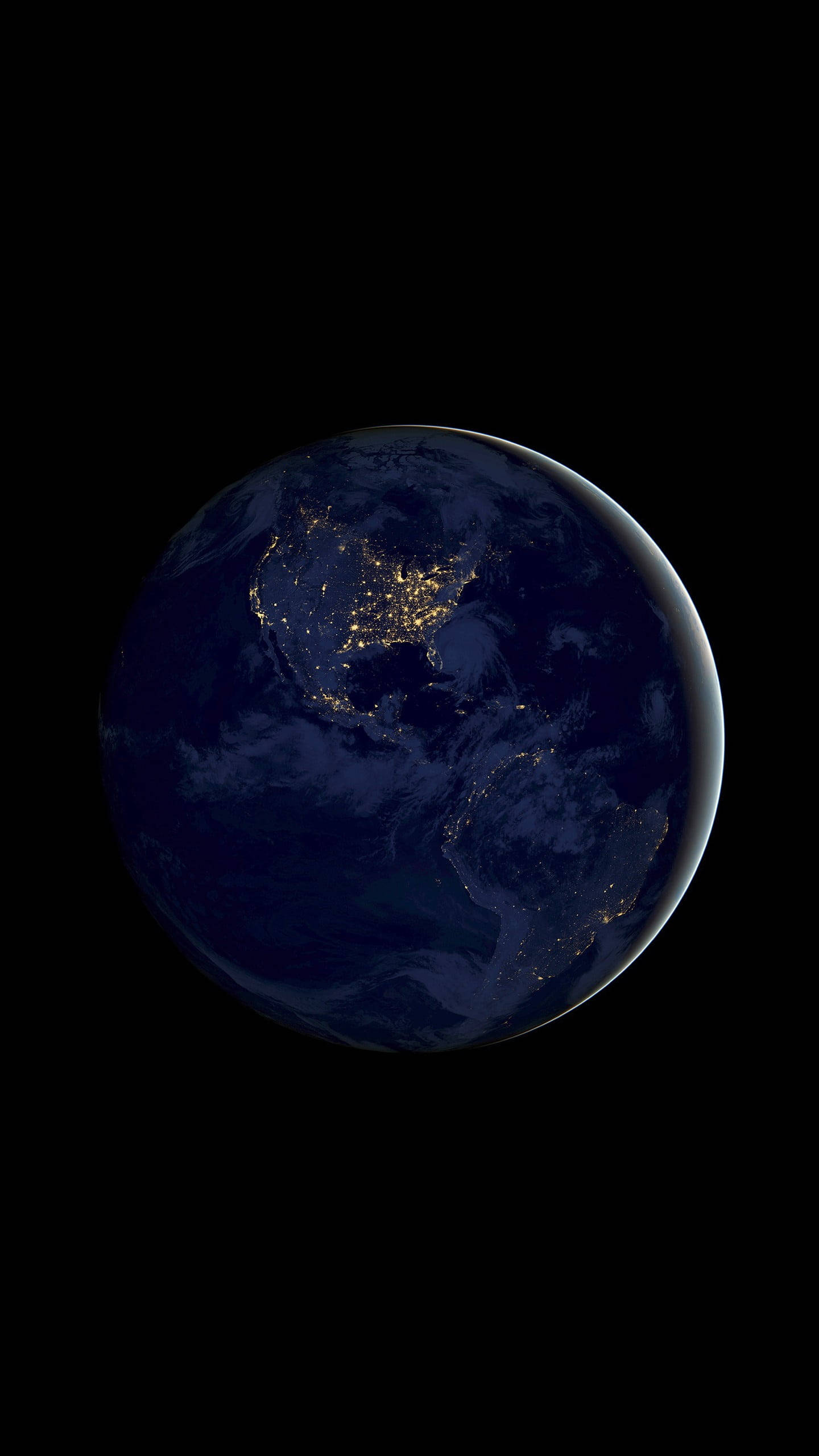 Ночная Земля NASA для iPhone Обои