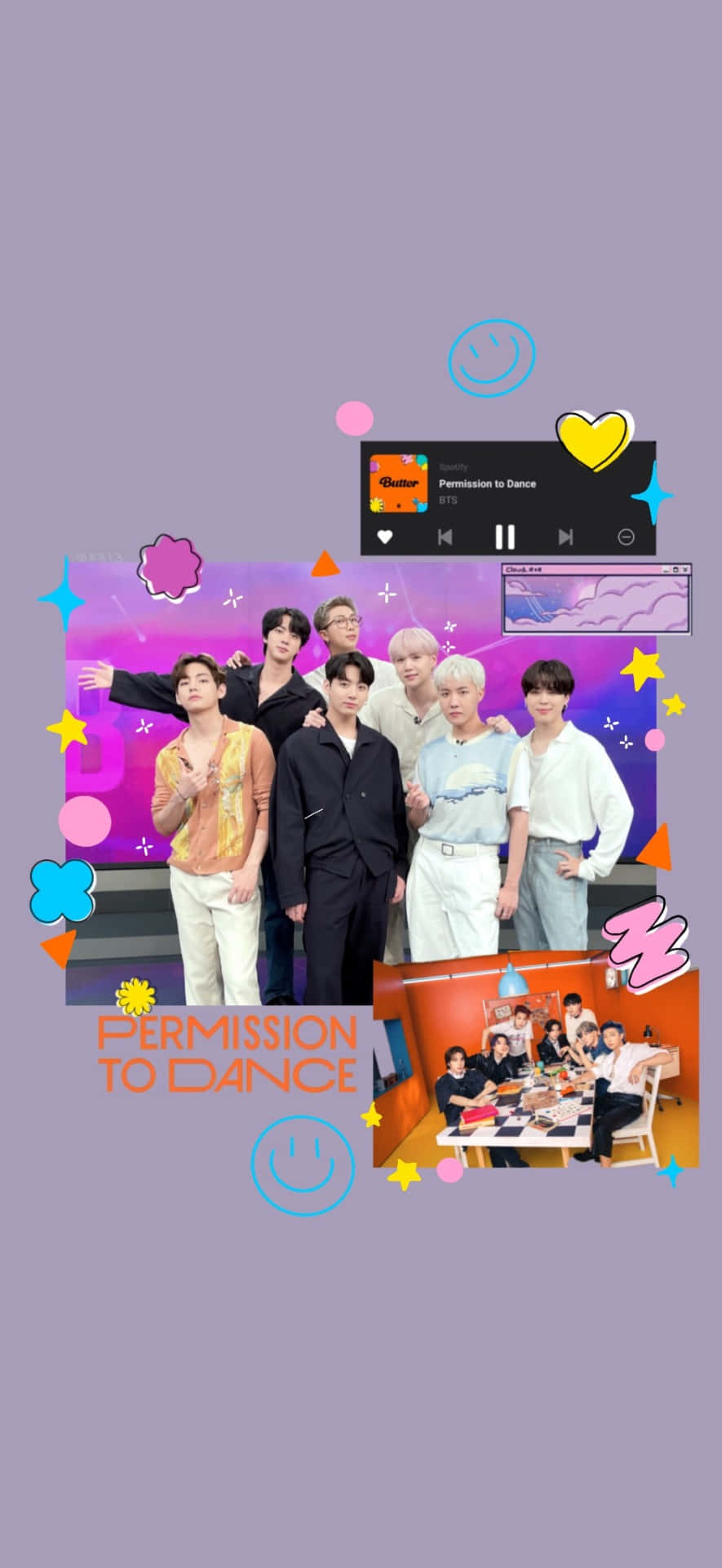 Обложка дебютного альбома BTS Permission to Dance Обои