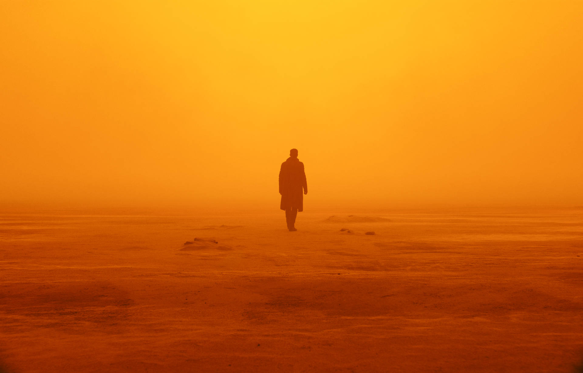 Оранжевая эстетика Бегущий по лезвию 2049 4K Обои