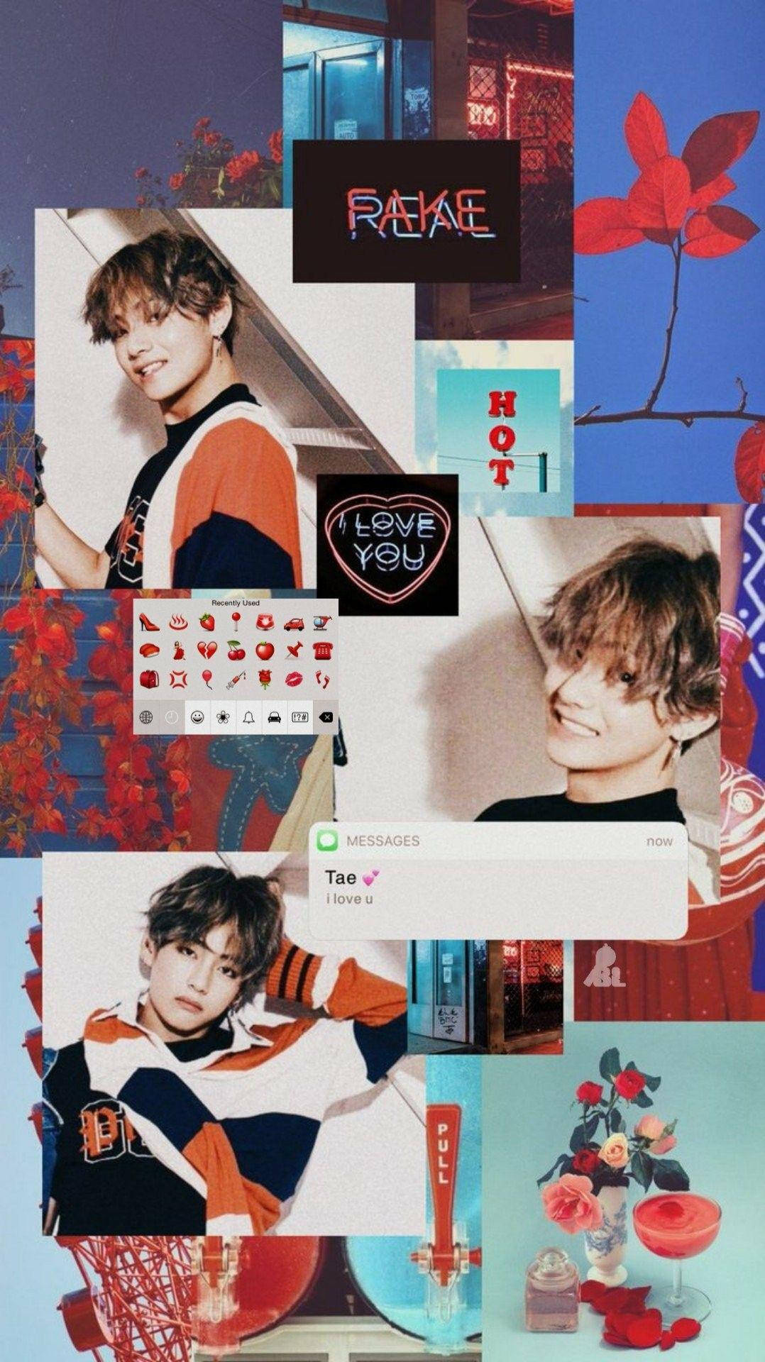 Осенний мальчик Ви из BTS Эстетика Обои