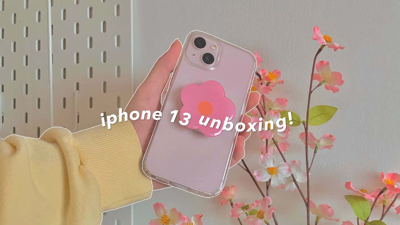 "Оставайтесь на связи с этим стильным и милым iPhone!" Обои