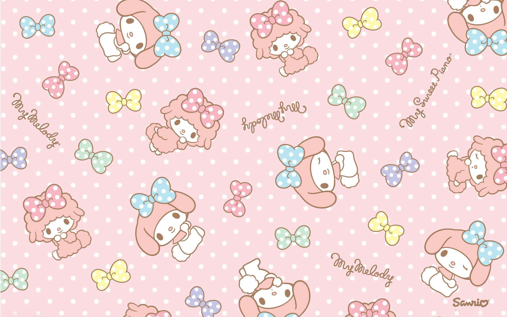 Откройте магию Sanrio с этим загадочным ночным городским пейзажем Обои