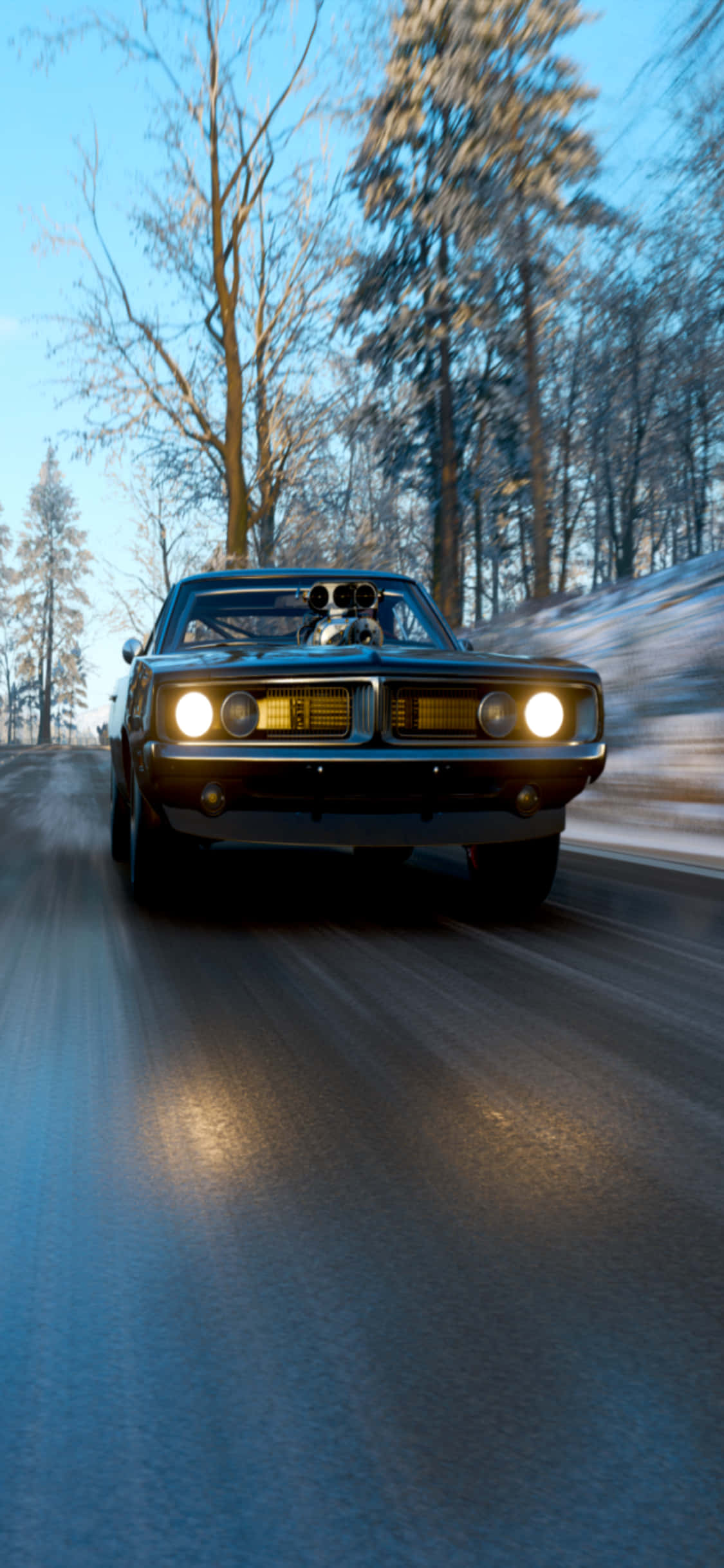 Отправьтесь в незабываемое гоночное путешествие с потрясающей Forza Horizon 4 на мощном iPhone Xs. Обои