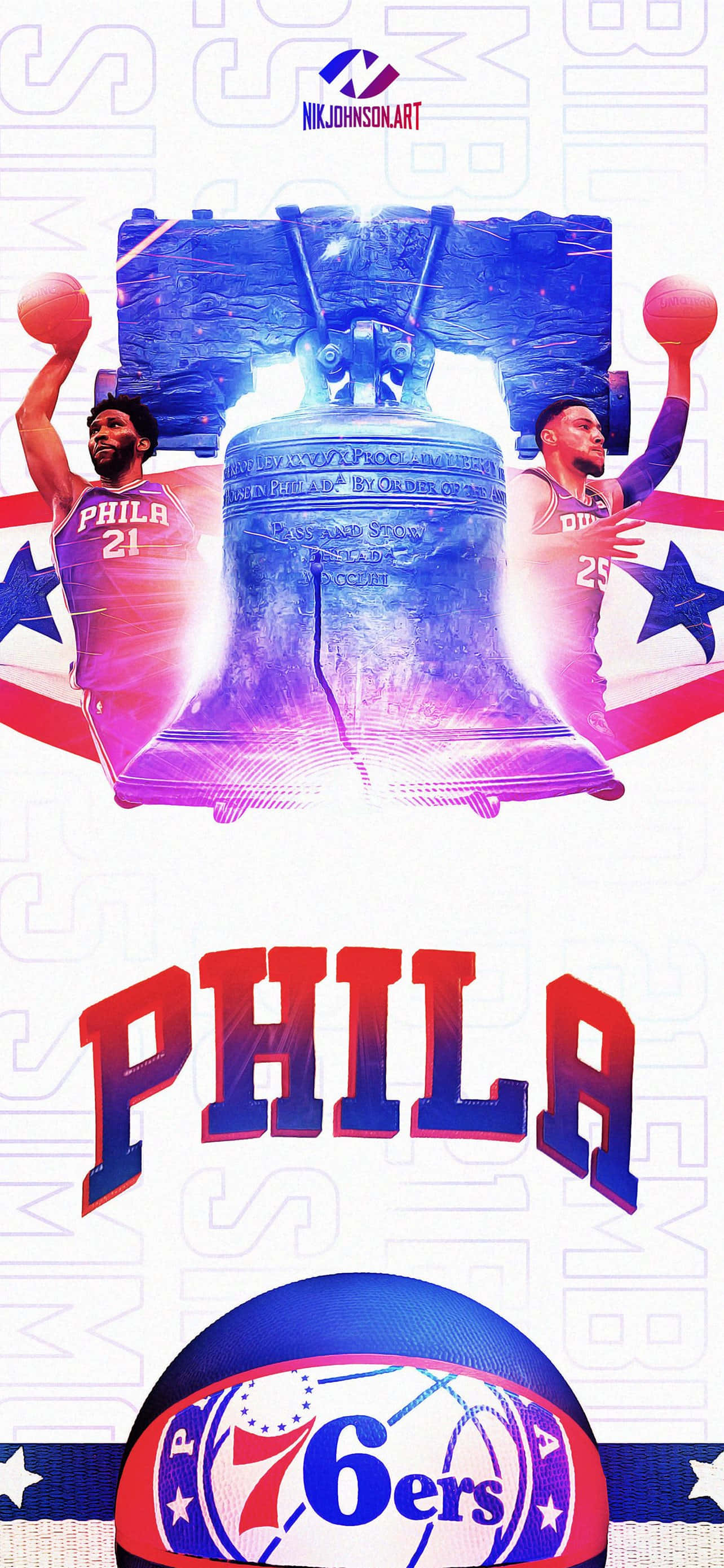 Официальные обои 76ers для iPhone Обои