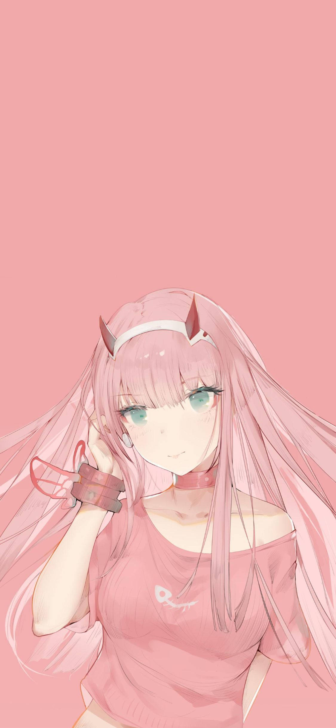 Пастельно-розовая эстетичная девушка Обои