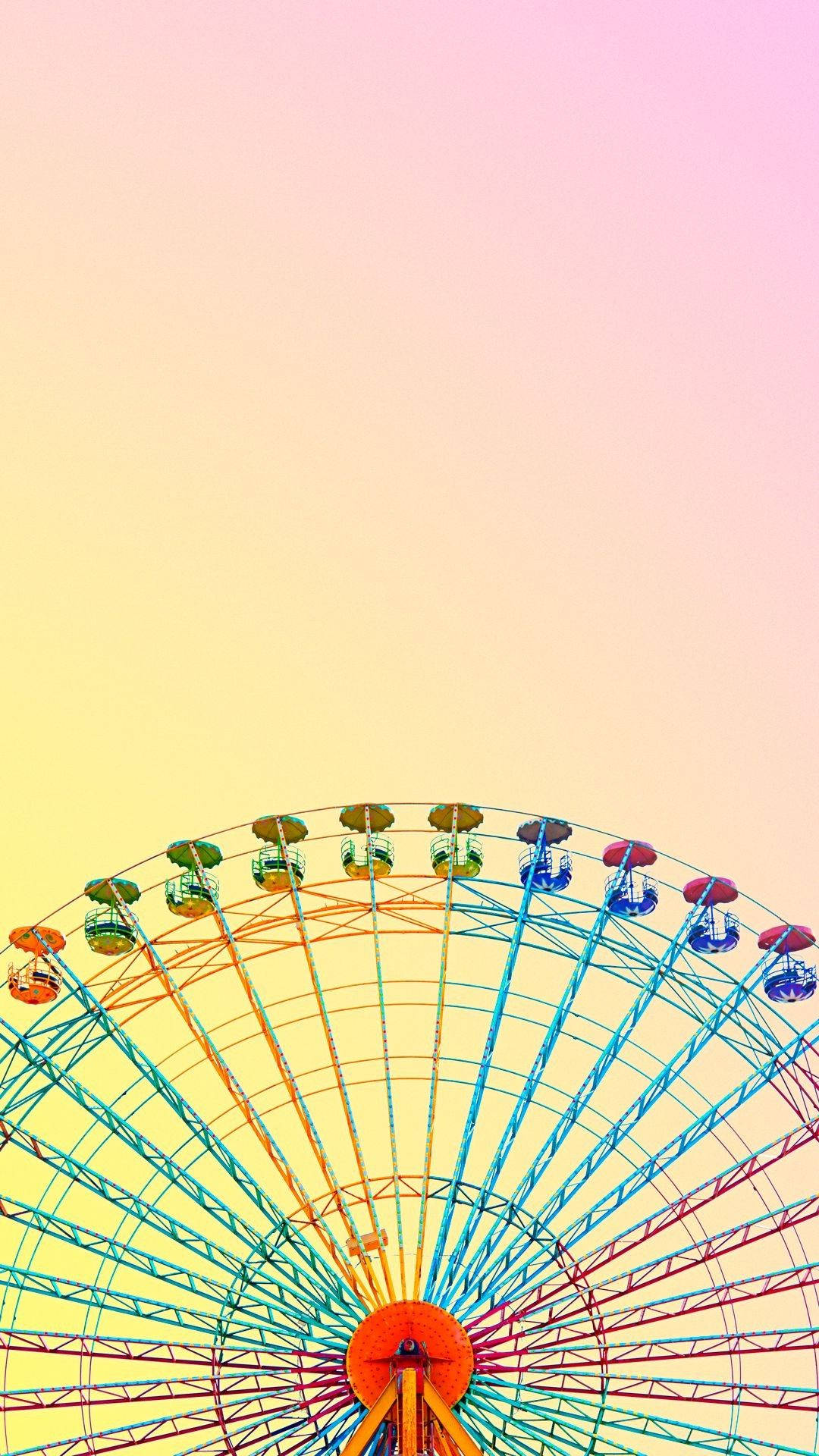 Пастельное колесо обозрения для iPhone Обои