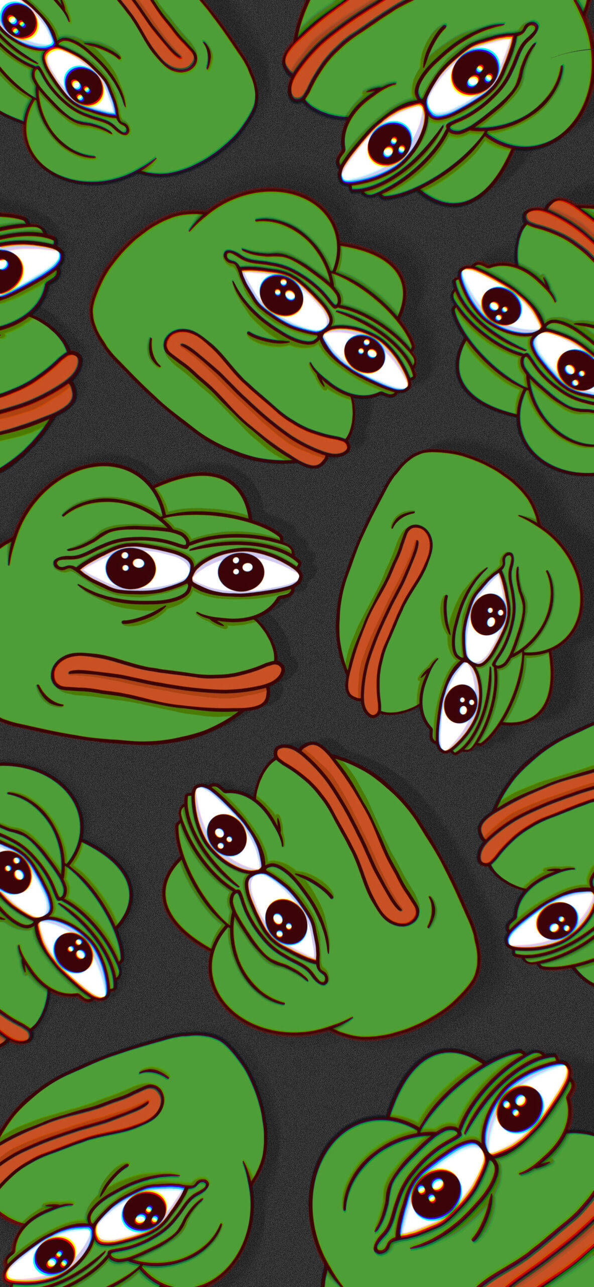 Пепе Лягушка Зеленый узор Обои