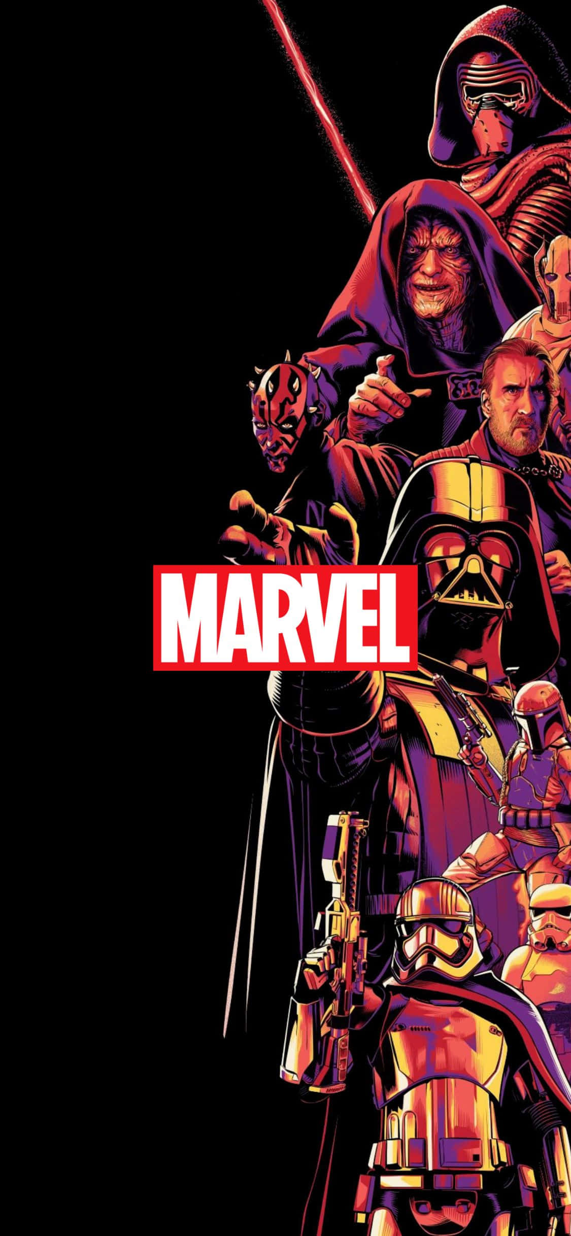 Персонажи «Звёздных войн» iPhone XS Marvel фон Обои