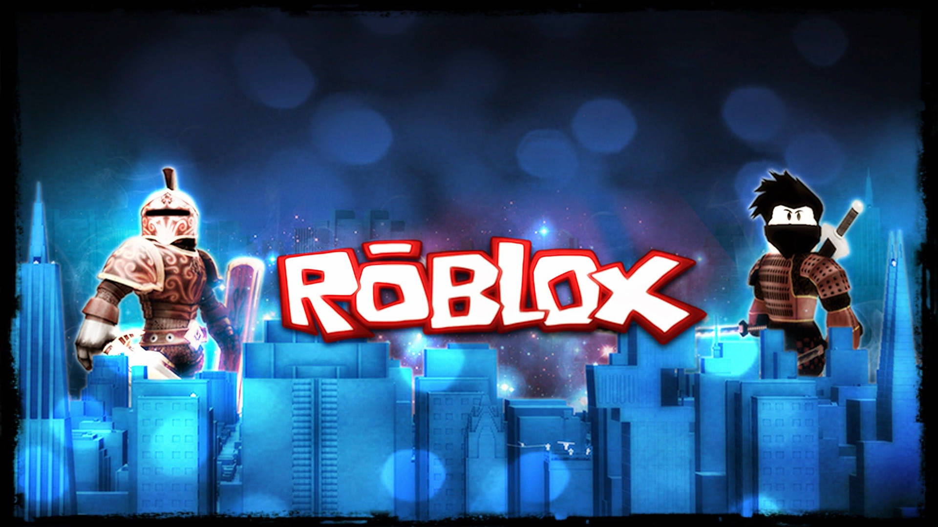 Крутые и художественные обои обложки Roblox в стиле неоновой эстетики.