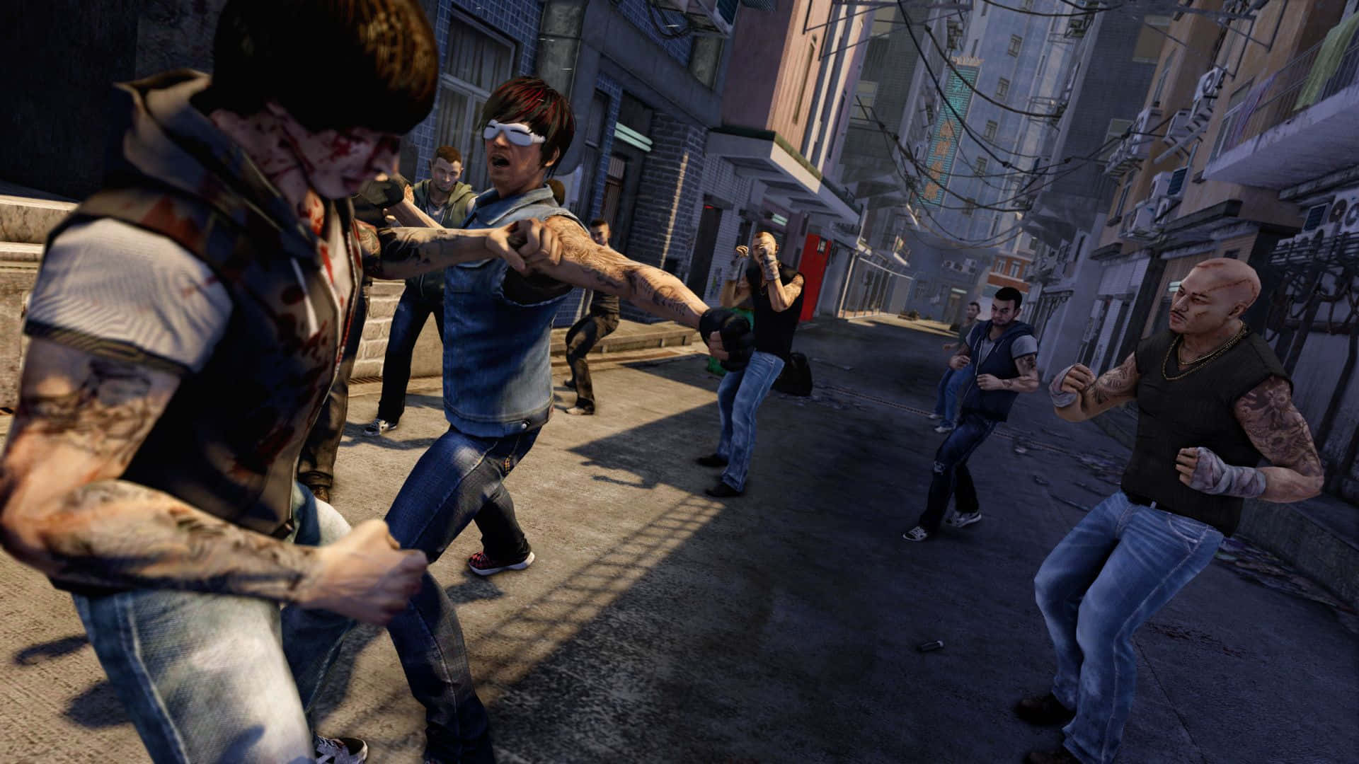 Погрузитесь в мир интриг и приключений в Sleeping Dogs Обои