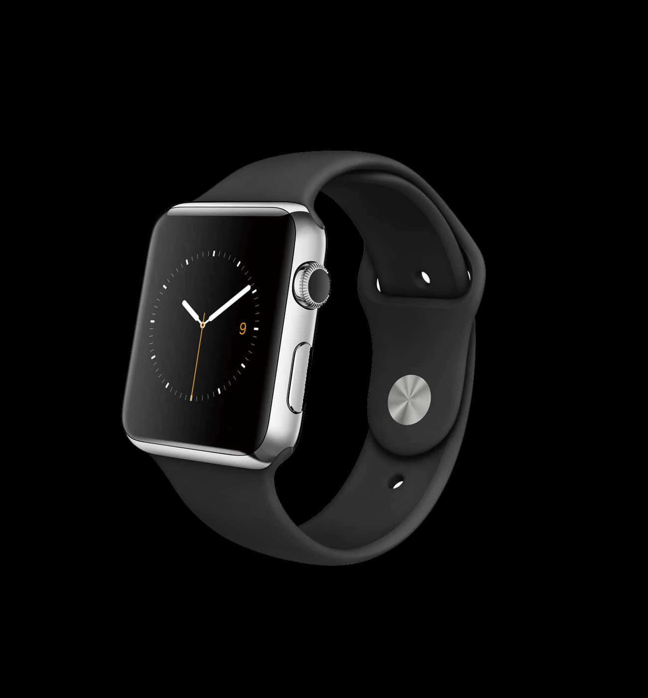показаны Apple Watch на черном фоне Обои