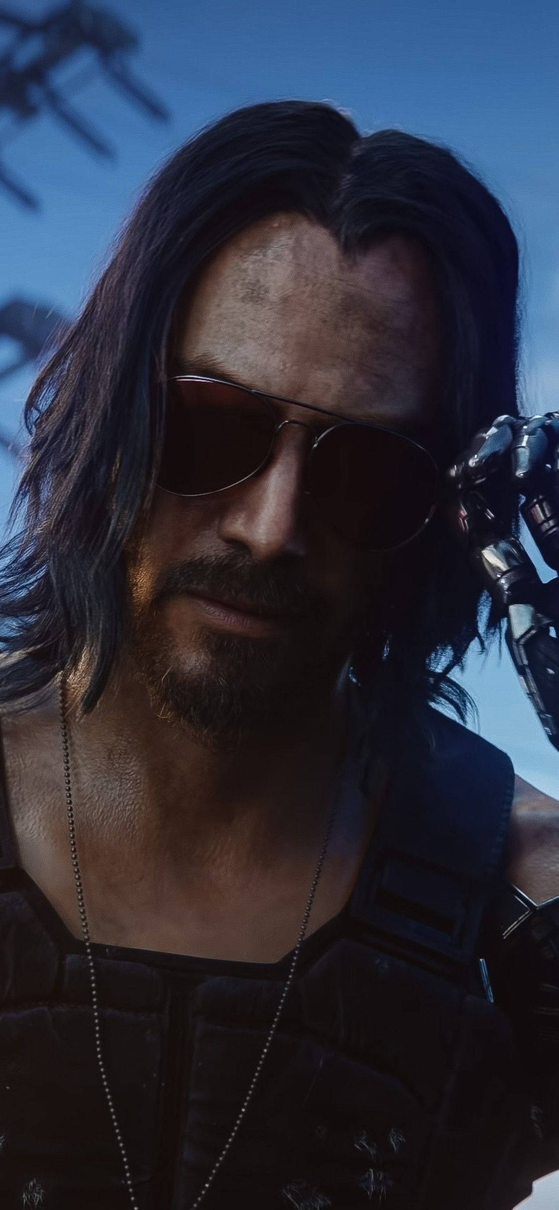 Портрет Киану Ривза из Cyberpunk 2077 Обои