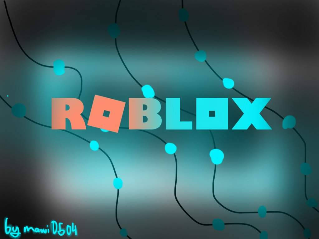 Художественные обои с дизайном логотипа видеоигры Roblox. — Roblox Обои