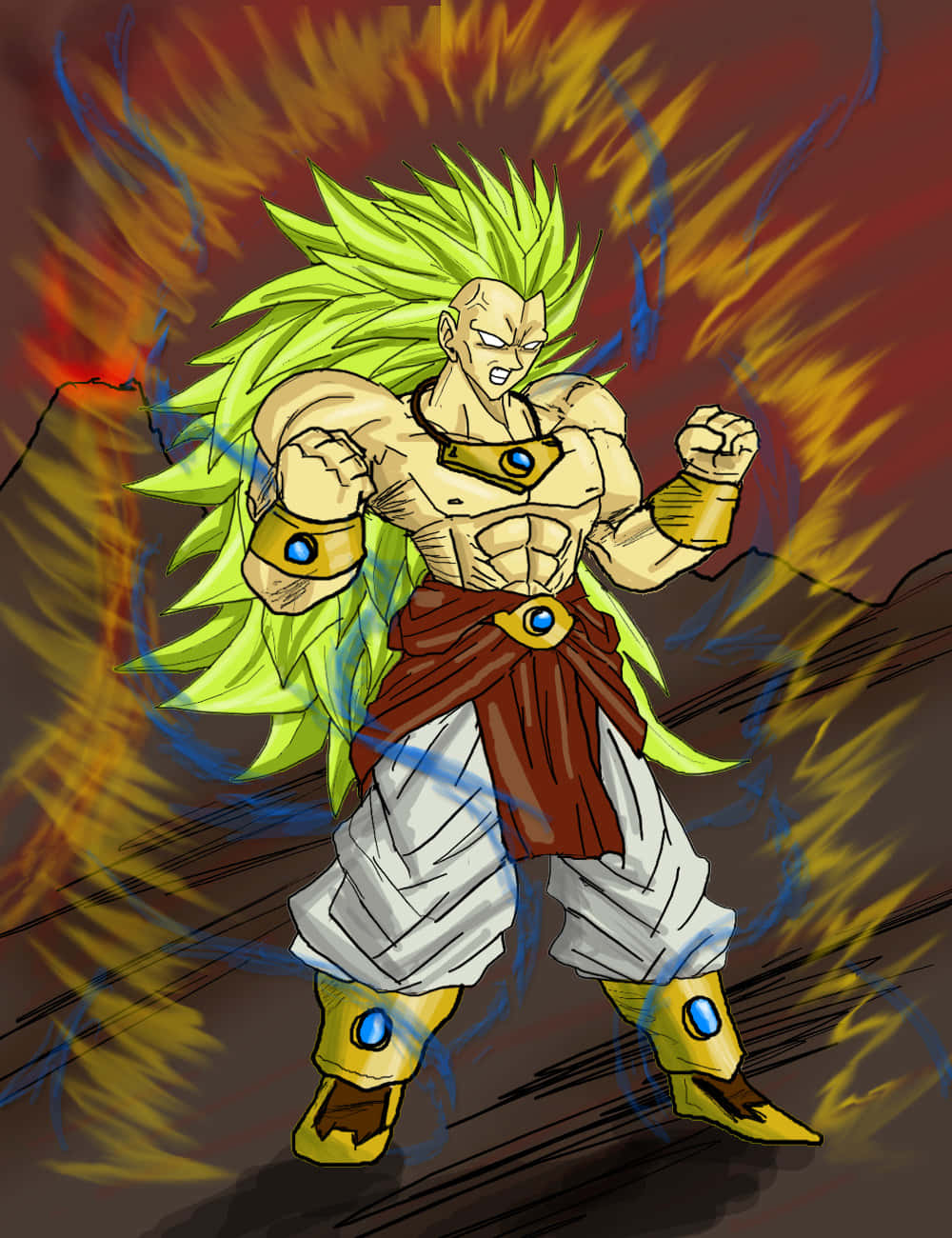 Присоединяйся к эпической битве между Гоку и Броли в Dragon Ball Super! Обои