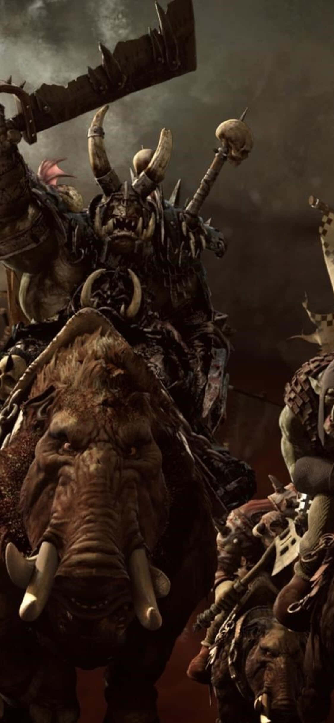 Присоединяйтесь к эпической битве в Total War: Warhammer для iPhone X Обои