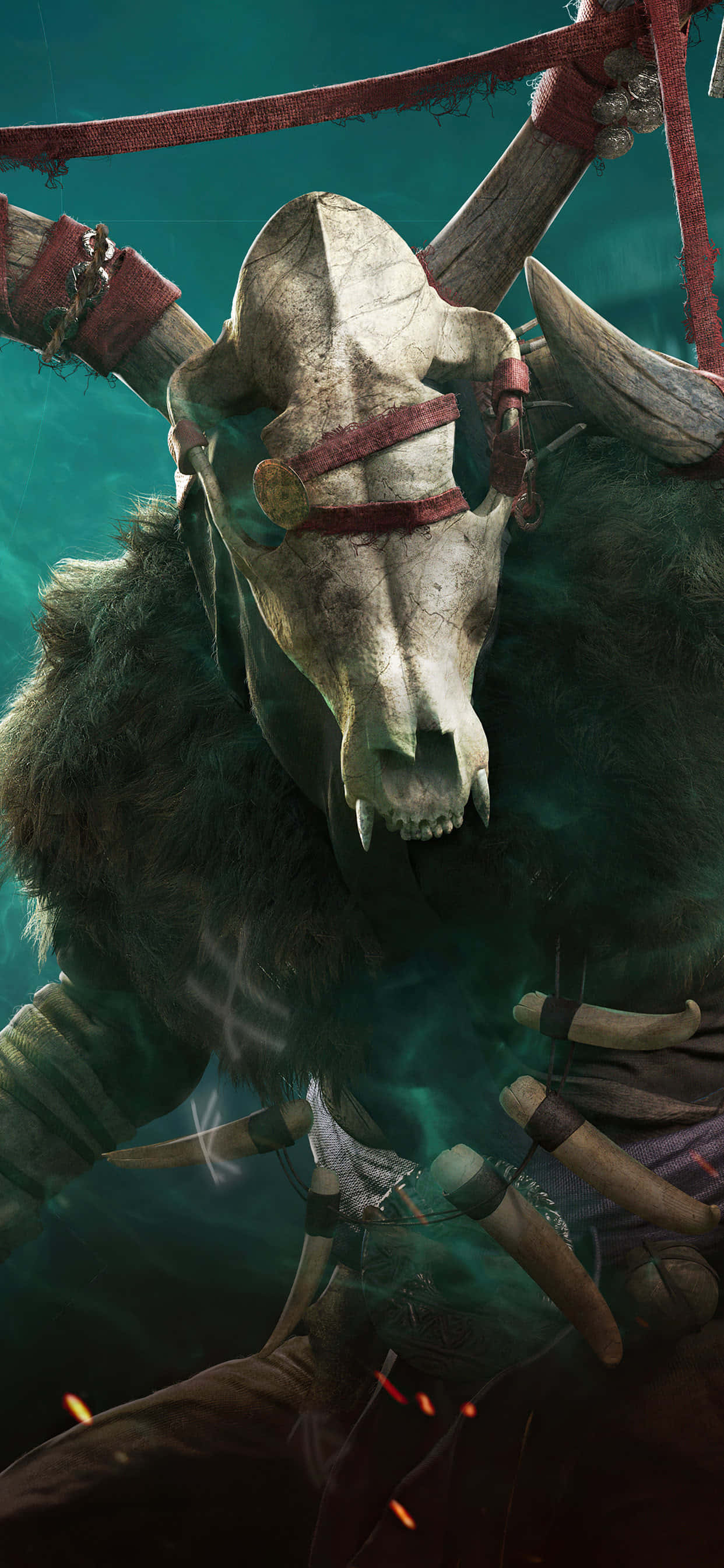 Проклятый iPhone Xs Max Assassin's Creed Valhalla фон Обои