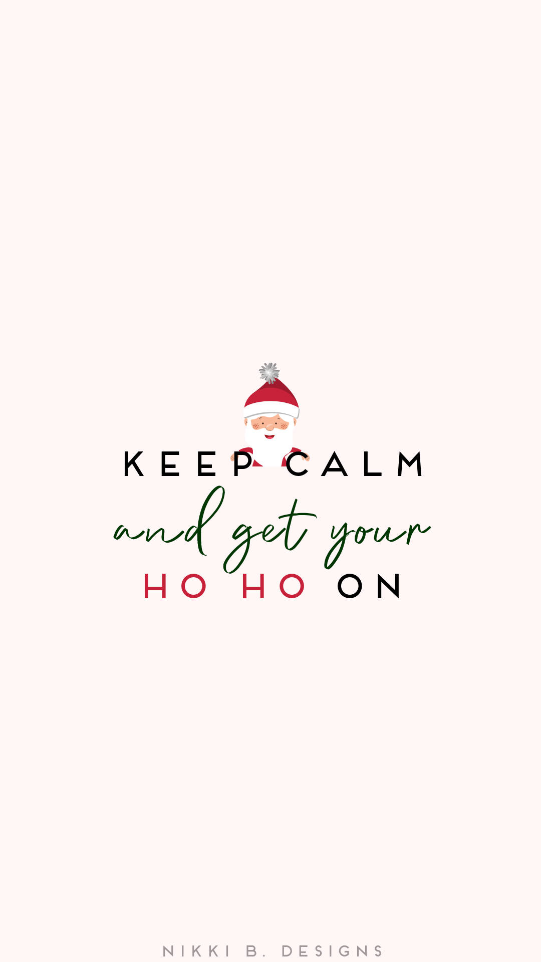 Простой милый рождественский iPhone Keep Calm Обои