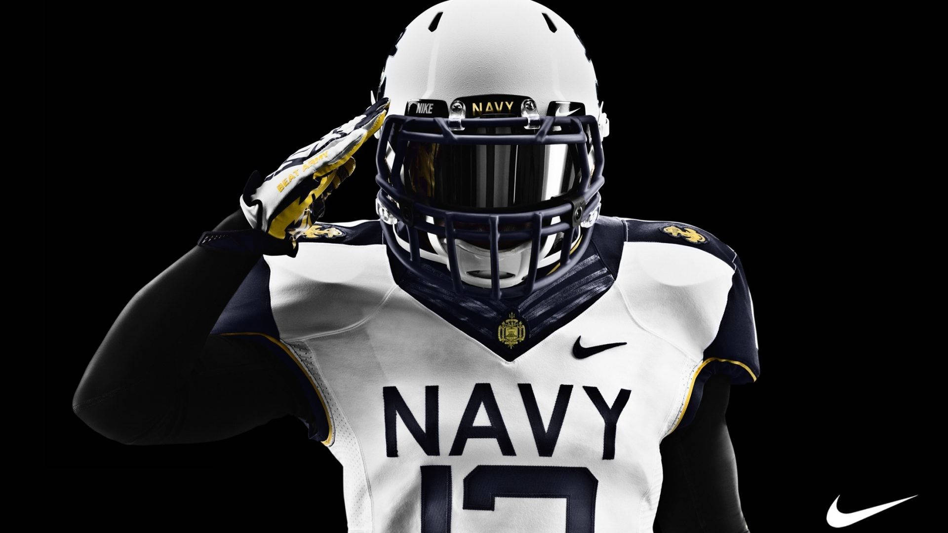 Обои с футбольной командой колледжа Navy Midshipmen.