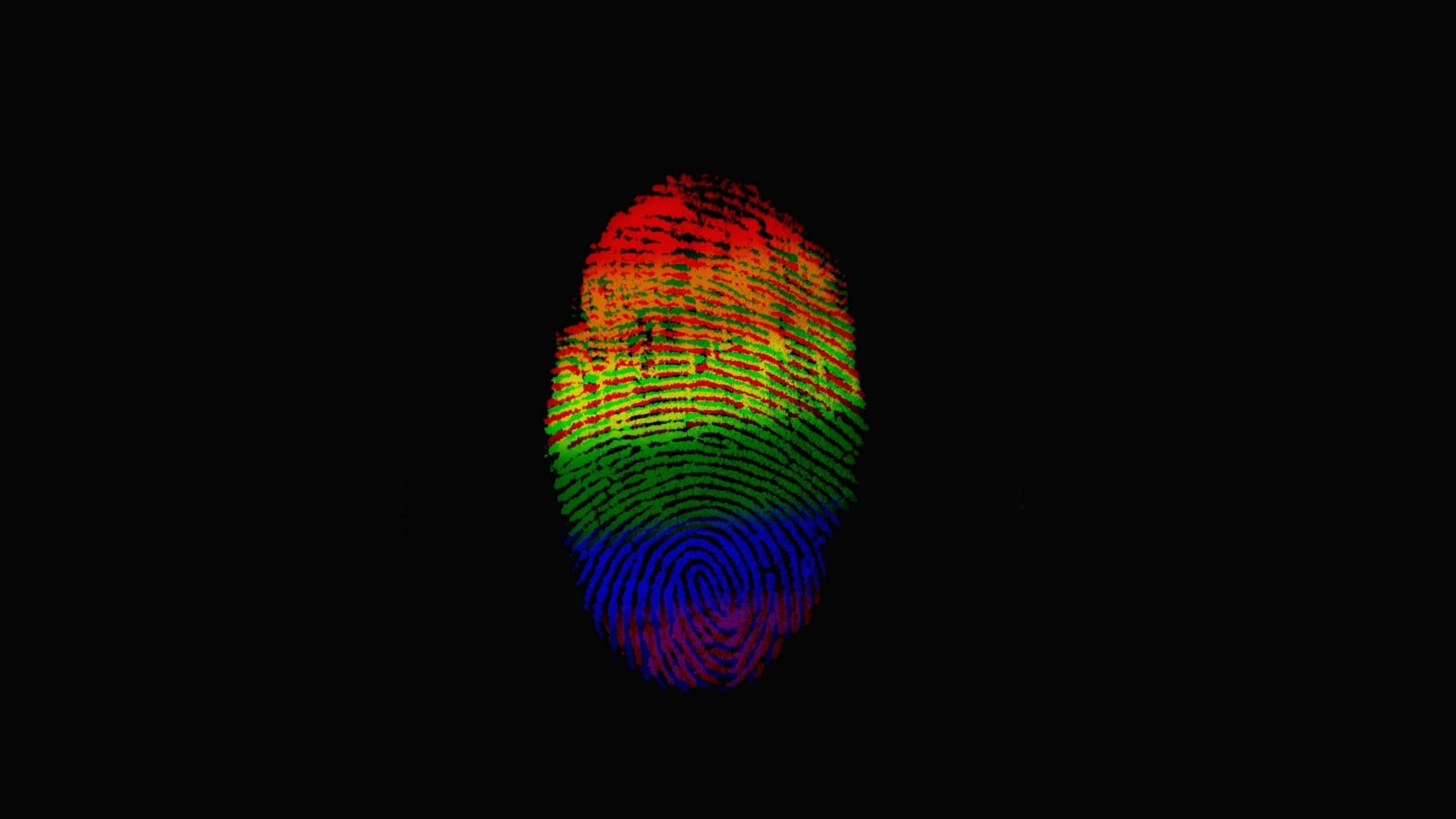 Радужный отпечаток пальца 1440p AMOLED фон Обои