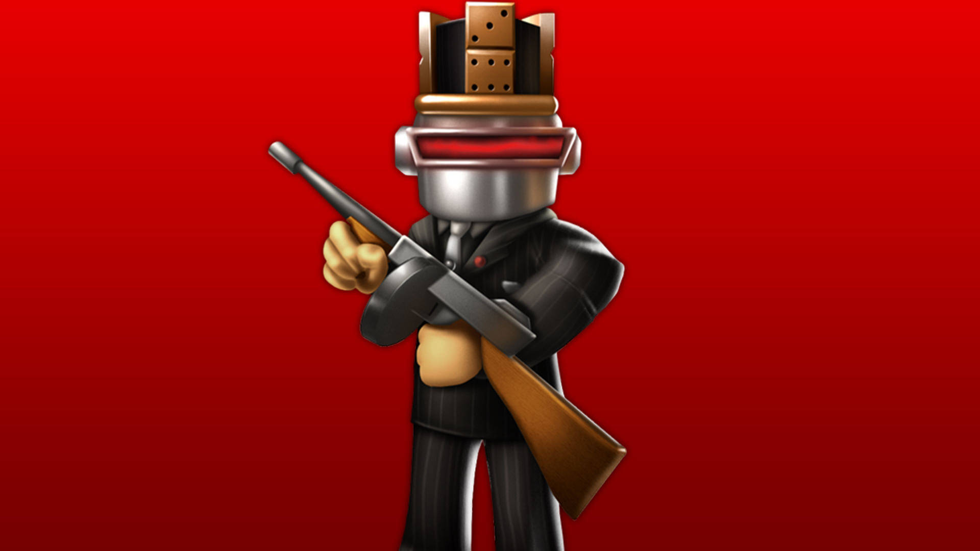 Удивительные обои с аватаром-роботом-стрелком в видеоигре Roblox. — Roblox Обои
