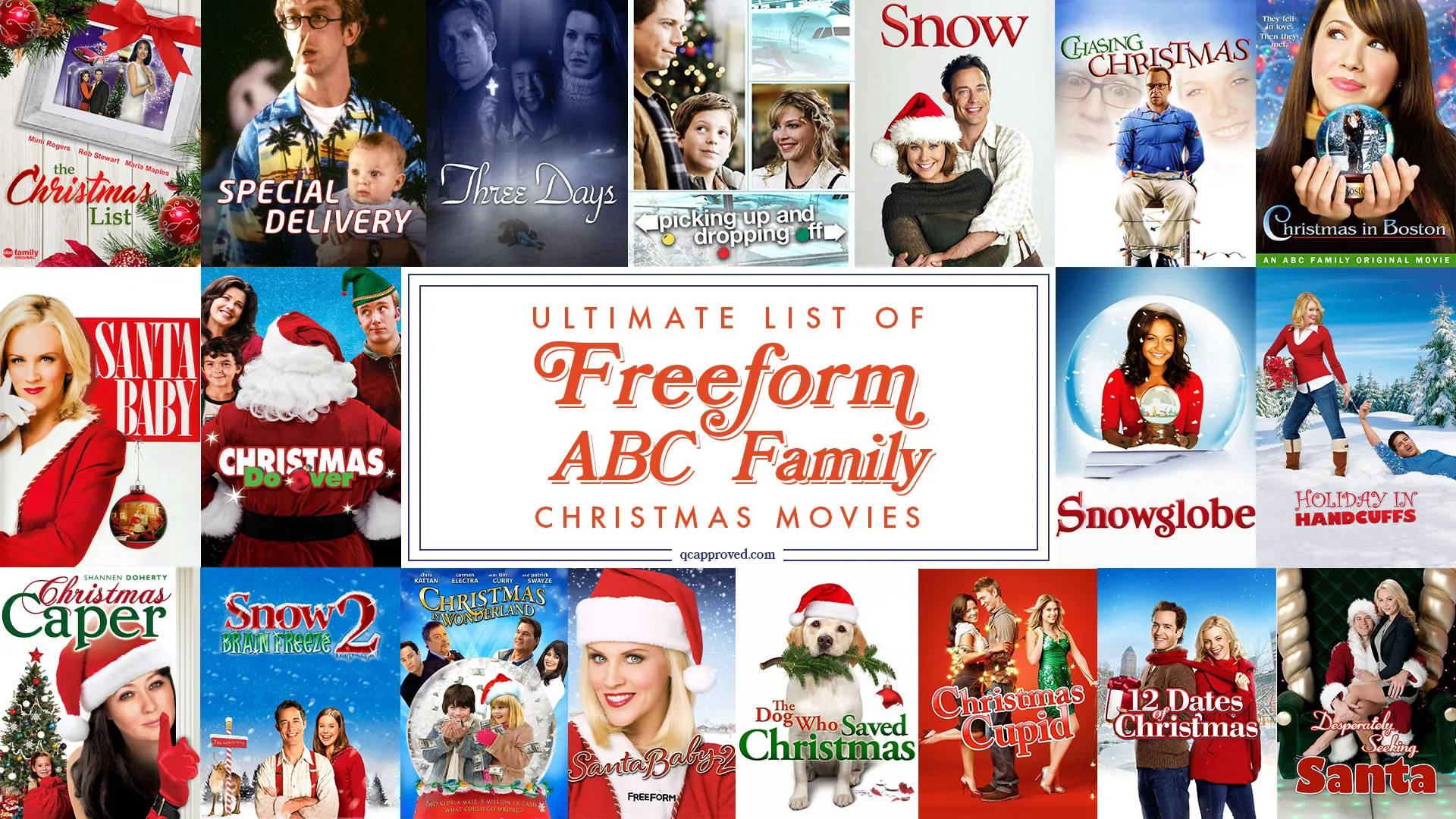 Рождественский коллаж фильмов Freeform Обои