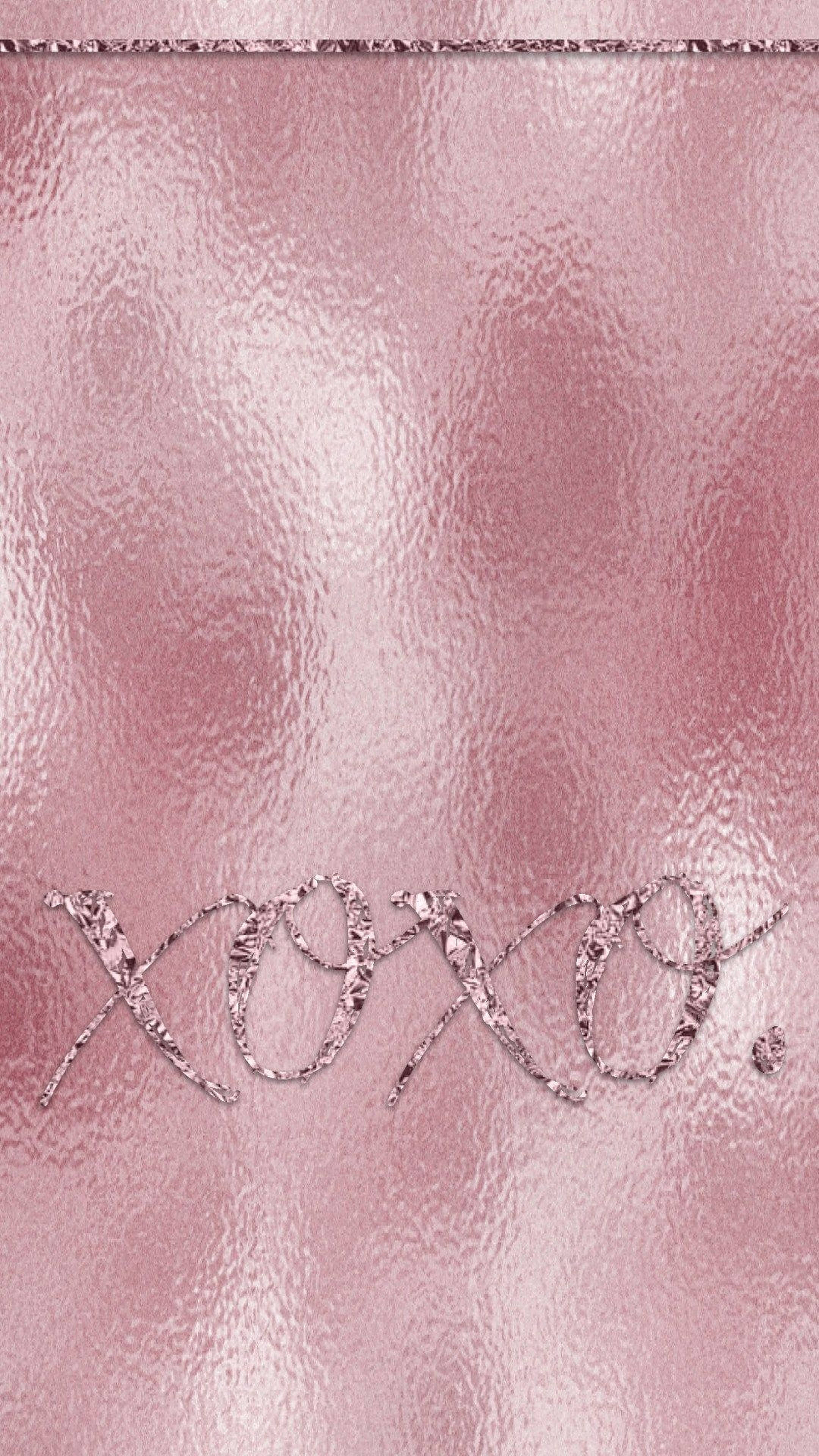 Розово-золотая эстетика XOXO Обои