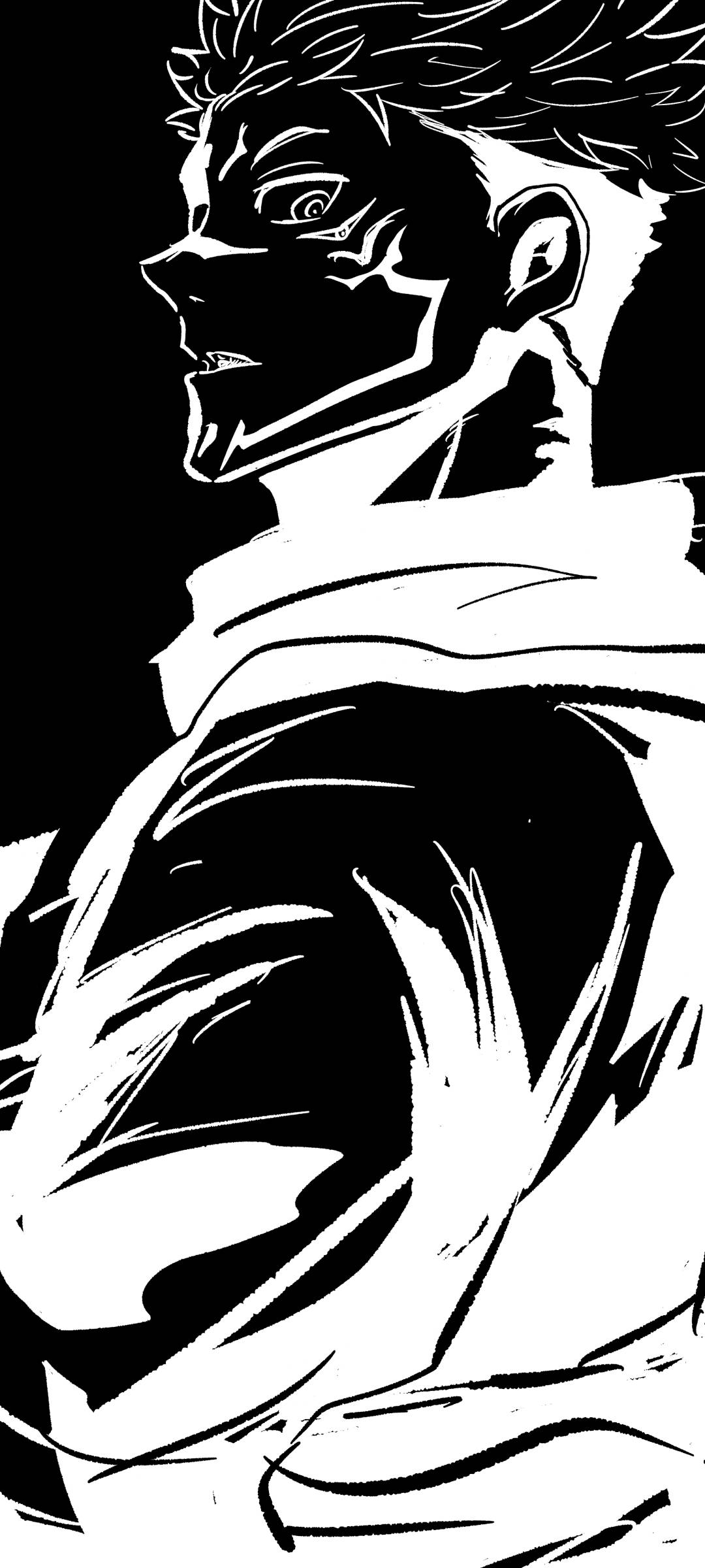 Рёмен Сукуна — трафаретное искусство — Jujutsu Kaisen Обои