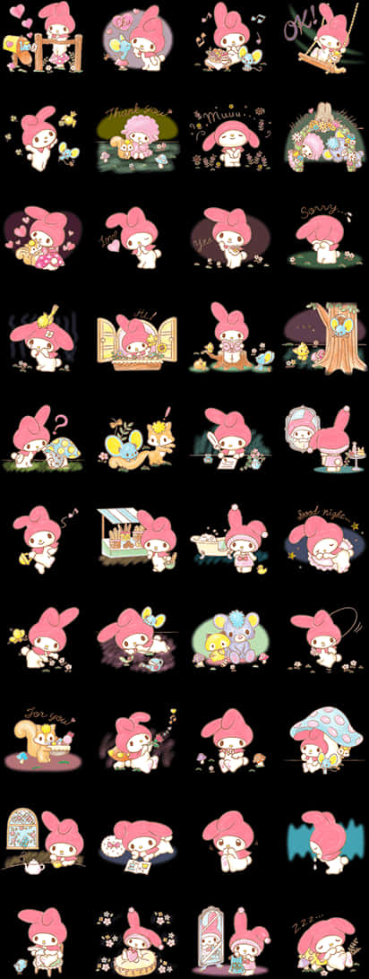 Стикеры Line Май Мелоди, скачать в HD PNG