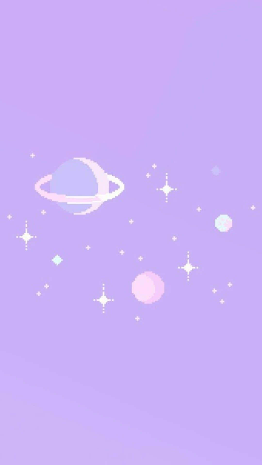 Свежие фиолетовые цветы на фоне залитого солнцем неба. Обои