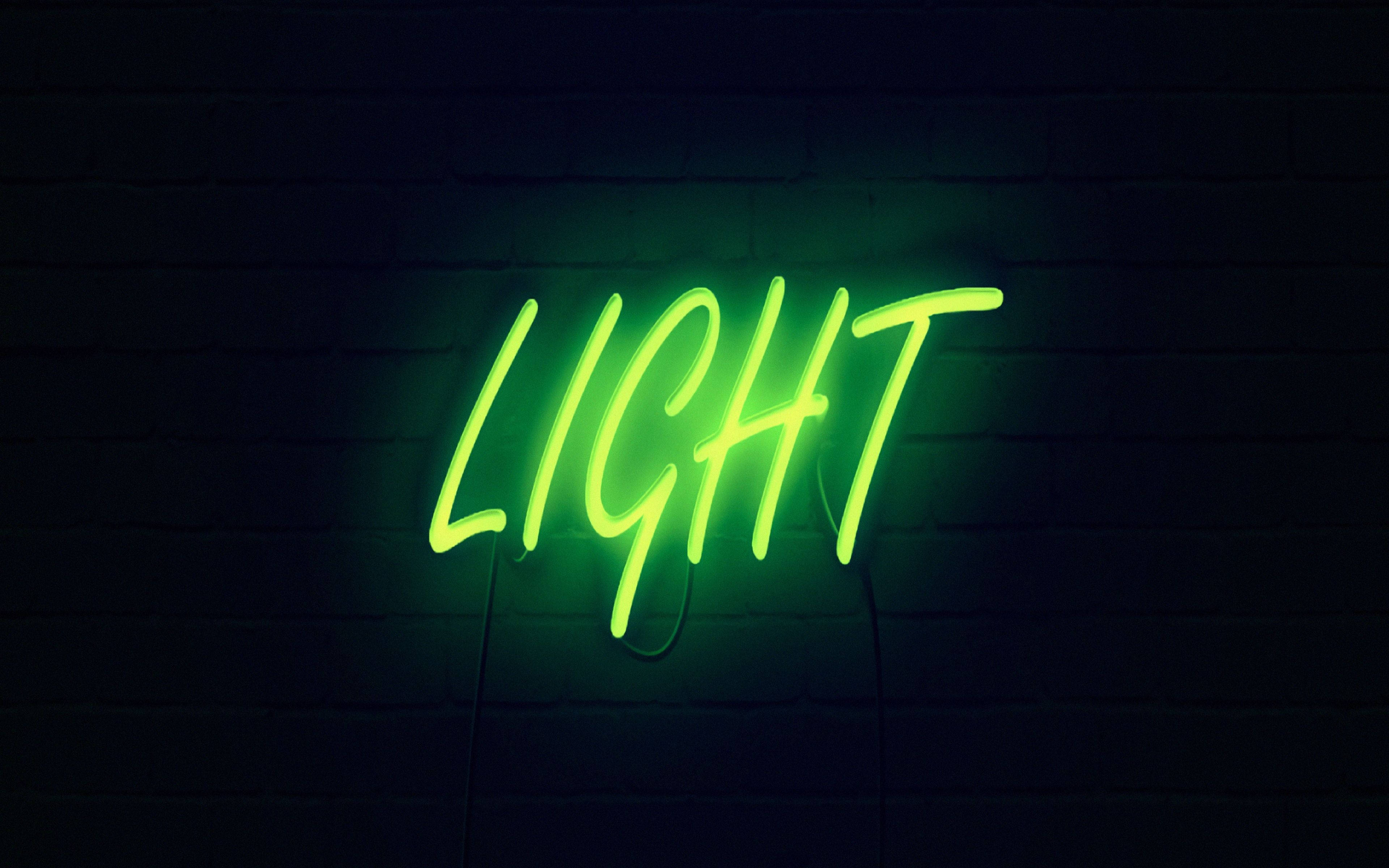 Светлый неоново-зеленый эстетичный Обои