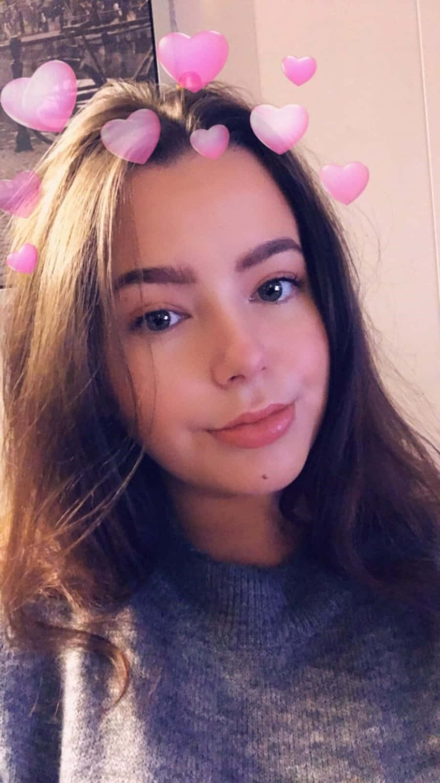 Сердечки Snapchat на фото Обои