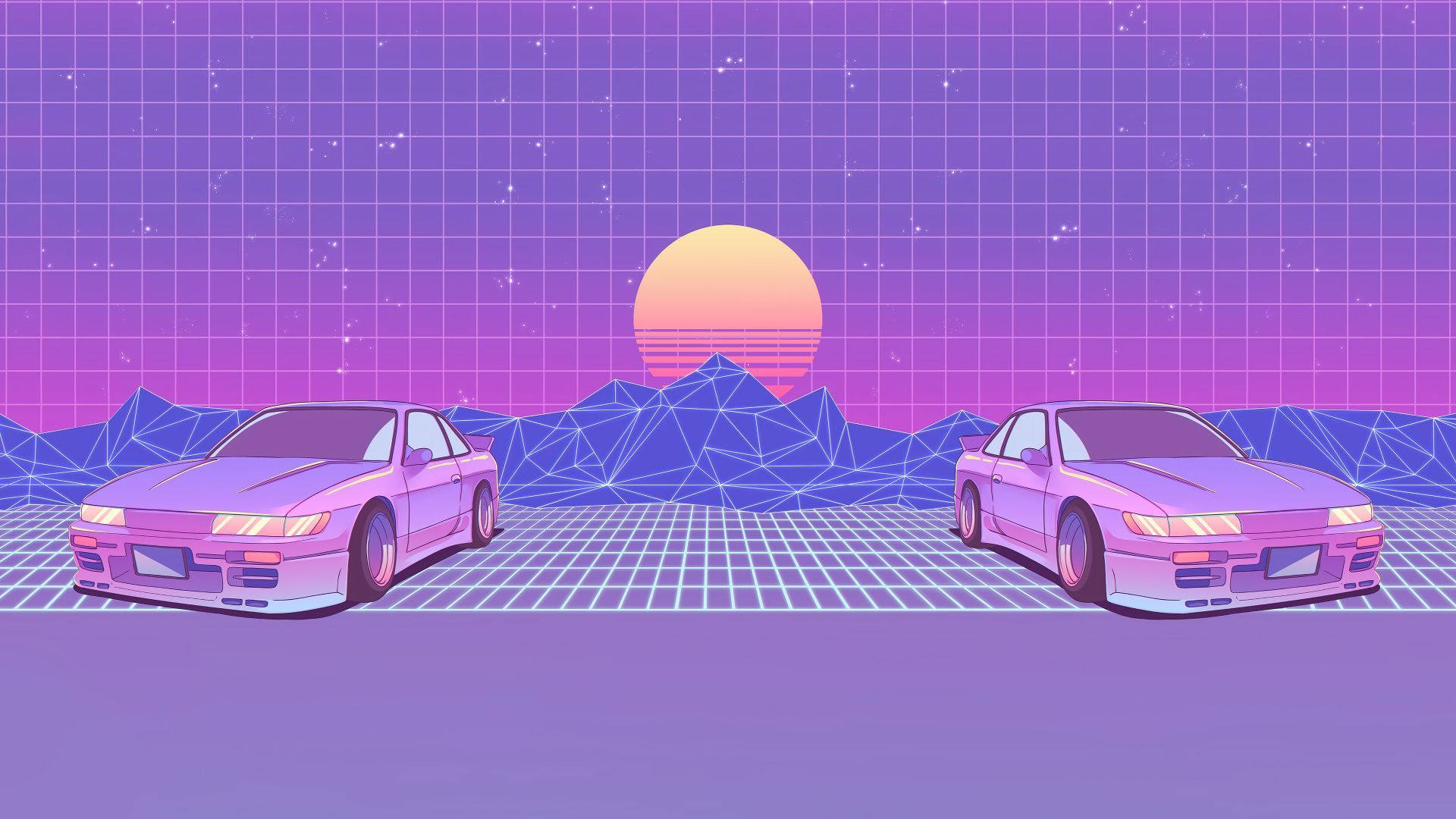 Синтвейв JDM Эстетика Обои