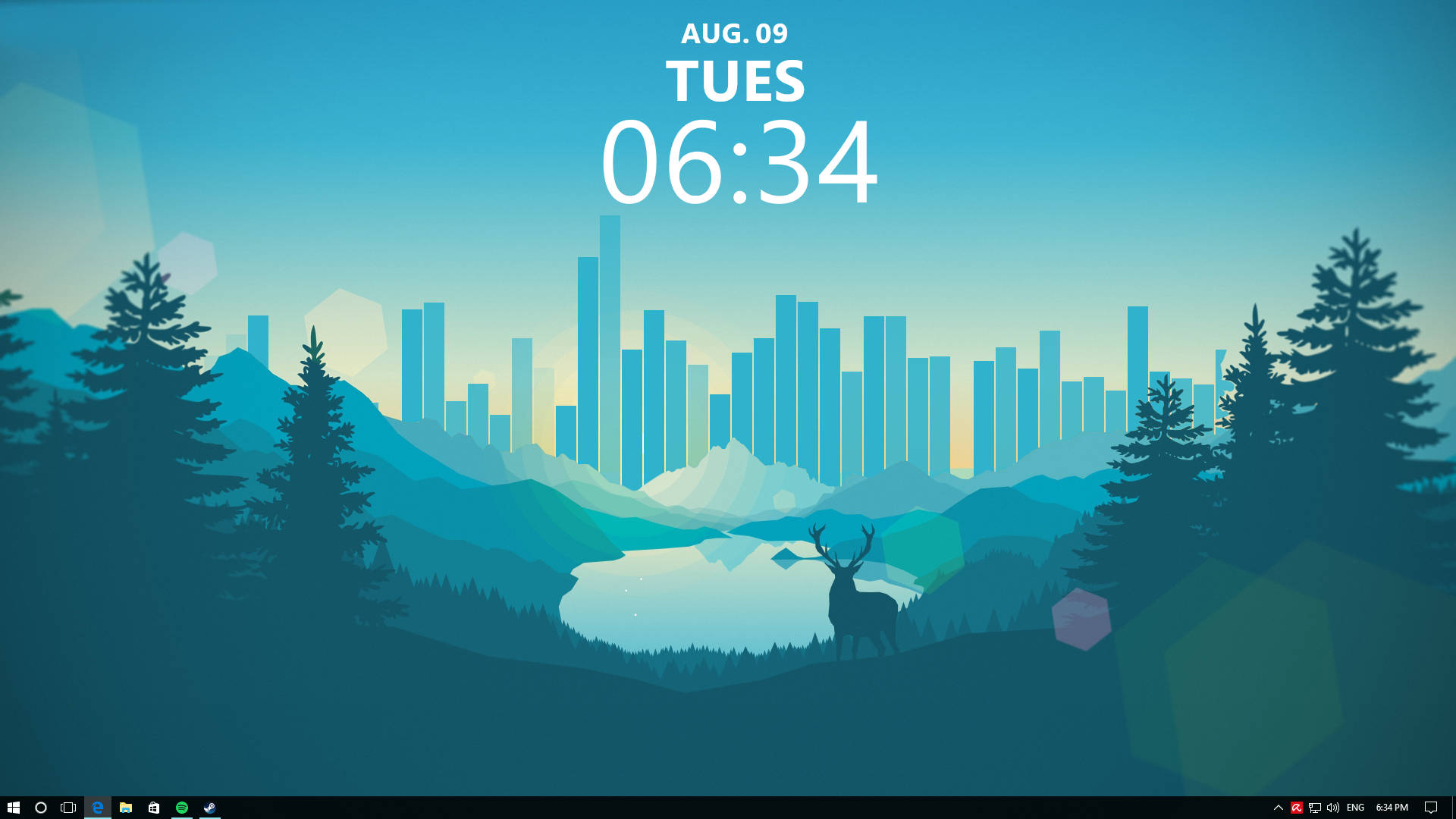 Скин Rainmeter на тему природы Обои